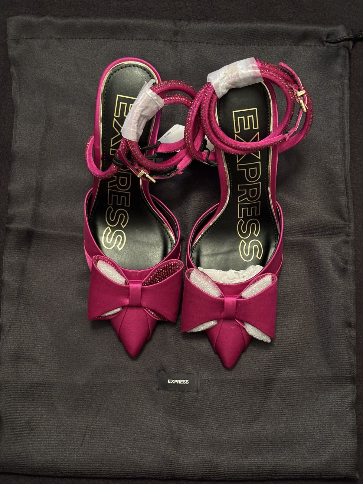 Express Rhinestone Bow Embellished Strap Pumps-EXPRESS BRAND- Size US 7 / IT 37 - 6 Thumbnail
