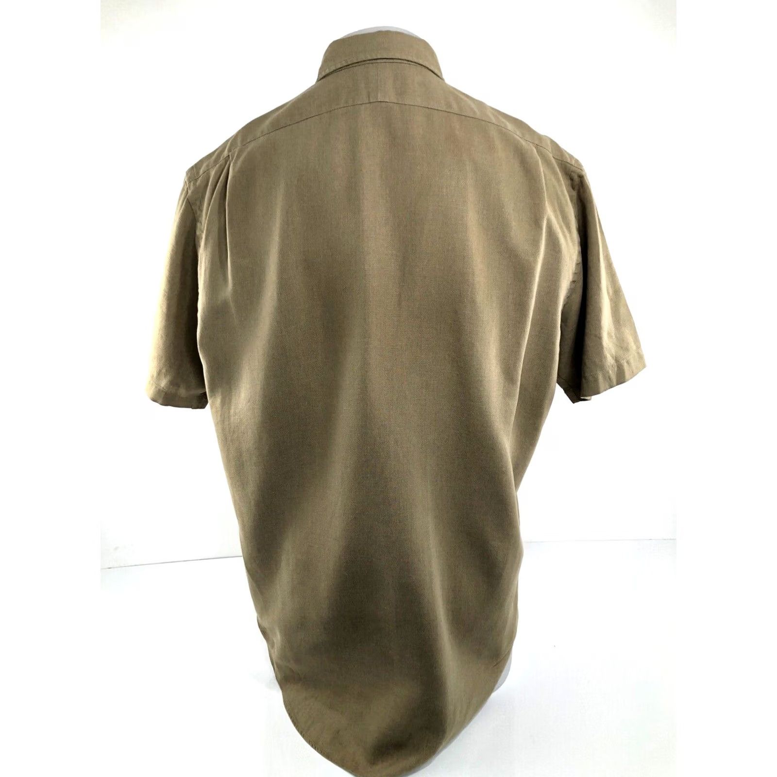 Polo Ralph Lauren Polo / Ralph Lauren Shirt Linen Blend Mens Lg Classic Safari Shirt Light Brown, Short Sleeve, Button-Up Size US L / EU 52-54 / 3 - 4 Thumbnail