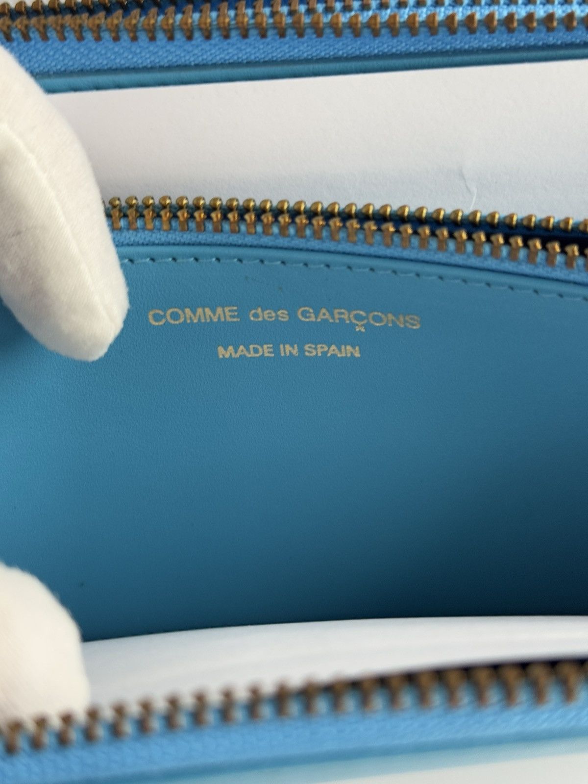 Comme des Garcons × Japanese Brand New lg Comme des Garcons dbl zip continental wallet blue CDG Size ONE SIZE - 10 Thumbnail
