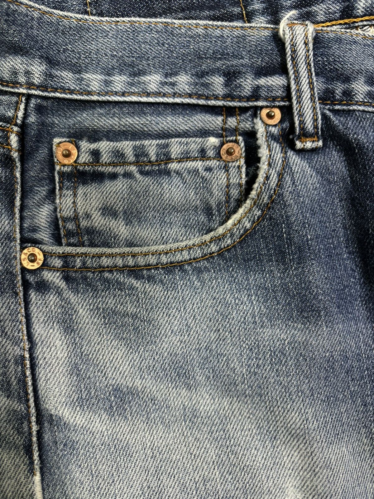 Levi's Vintage 90s Levis 505 Blue Wash Regular Fit Distressed Jeans Size US 29 - 6 Thumbnail