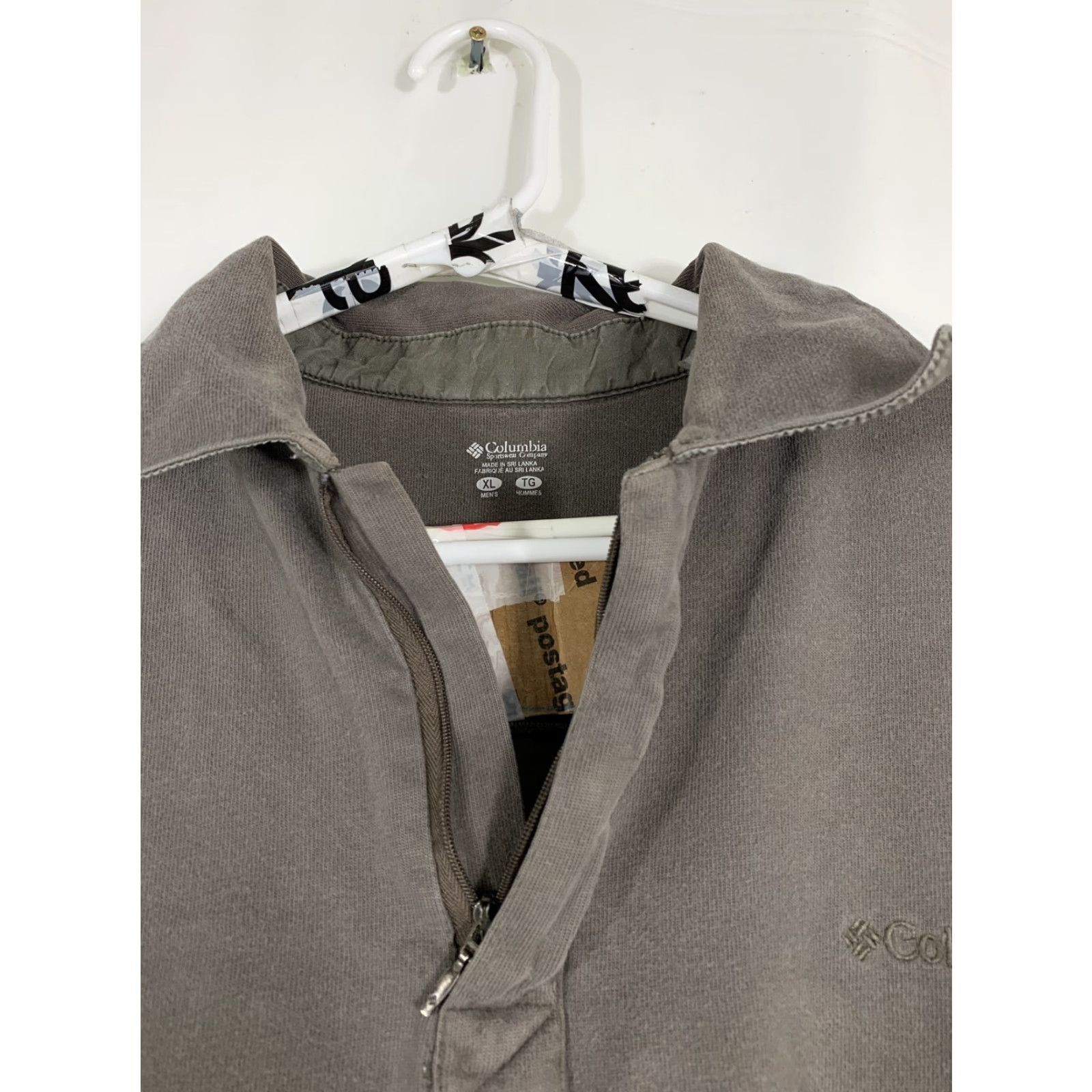 Vintage Columbia Sweatshirt 1/4 Zip Pullover Men XL Taupe Outdoor Winter Hiking Cotton Size US XL / EU 56 / 4 - 6 Thumbnail