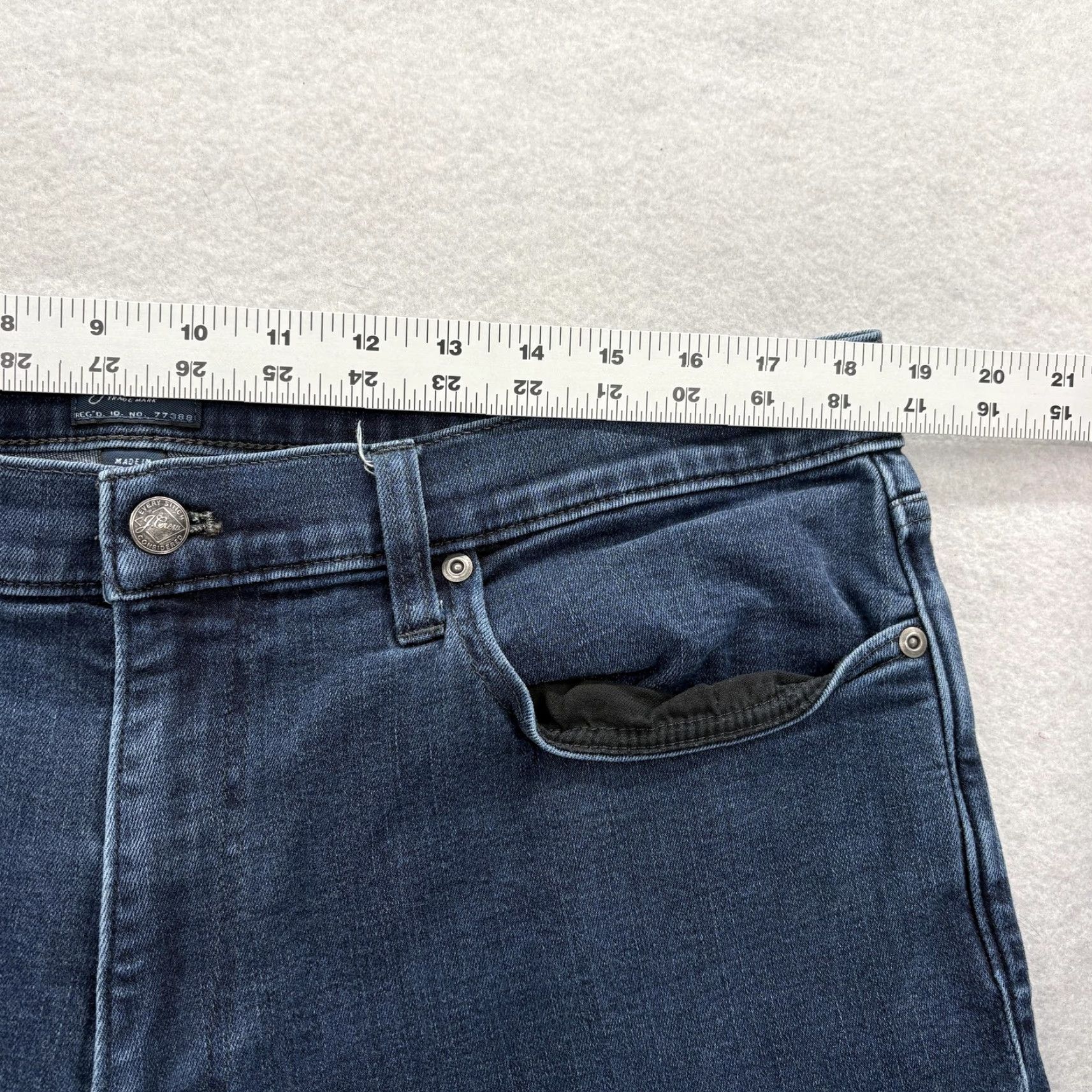 J.Crew J.Crew 1040 Stretch Jeans Mens 36x32 Blue Dark Wash Athletic Taper Denim Casual Size US 36 / EU 52 - 7 Thumbnail