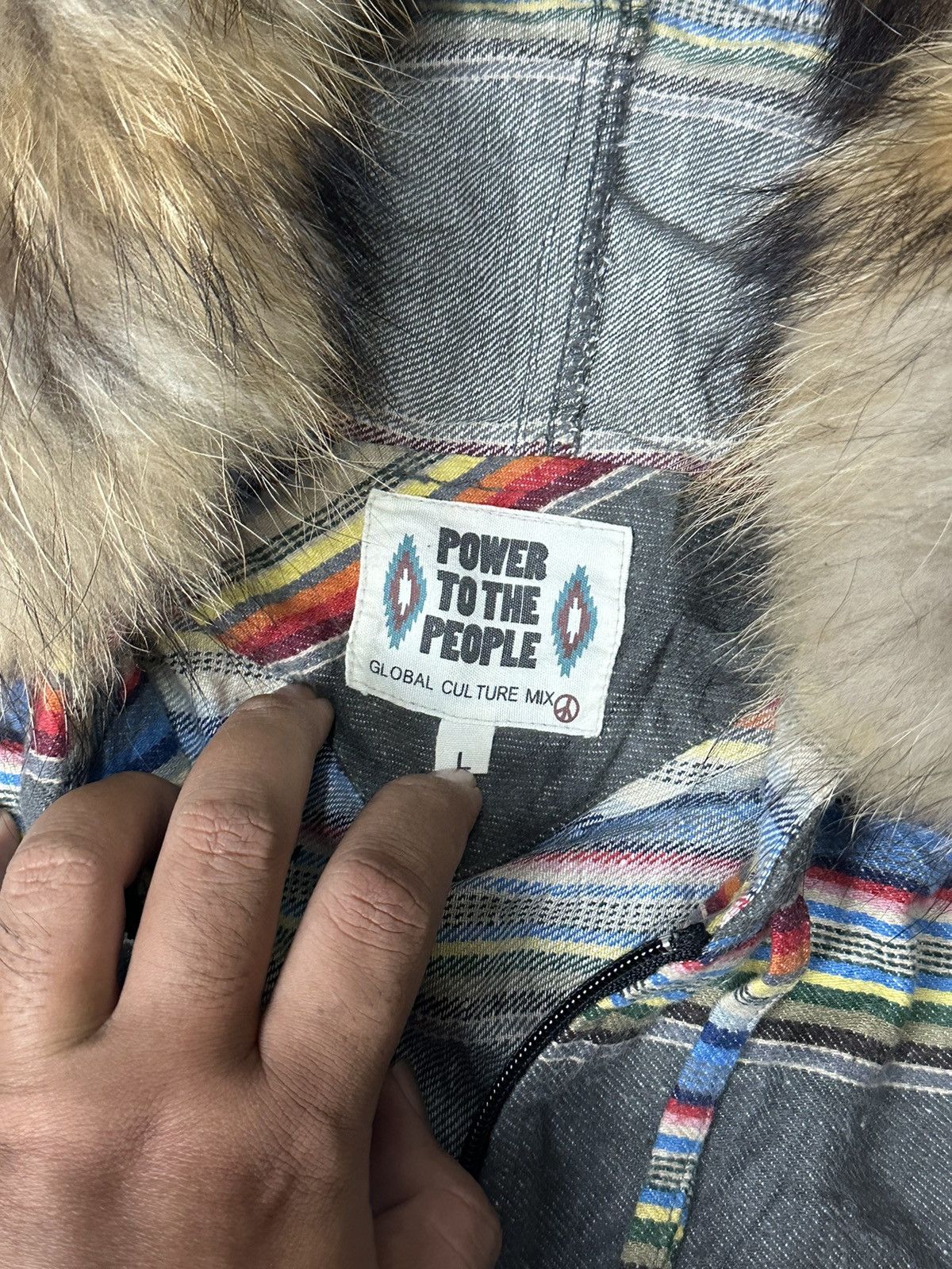 If Six Was Nine × Japanese Brand × Le Grande Bleu (L.G.B.) Fur hoodie rainbow stripe ifsixwasnine style Size US M / EU 48-50 / 2 - 6 Thumbnail