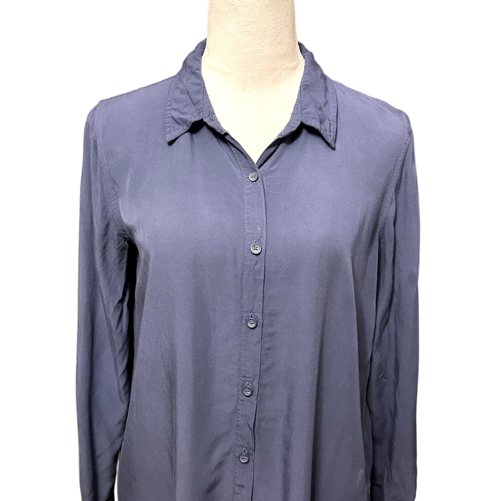 Forever 21 Forever 21 Women's Blue Button Down Long Sleeve Open Back S Size S / US 4 / IT 40 - 2 Thumbnail