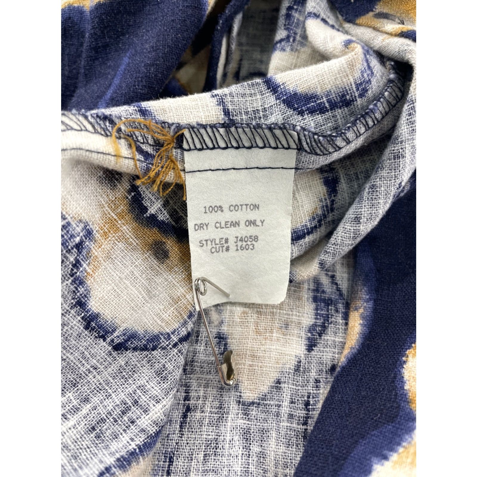 Vintage VINTAGE Karen Alexander Dress Women's 4 Navy Floral 1980s Cotton Casual Sleeveless BoHo Size S / US 4 / IT 40 - 4 Thumbnail