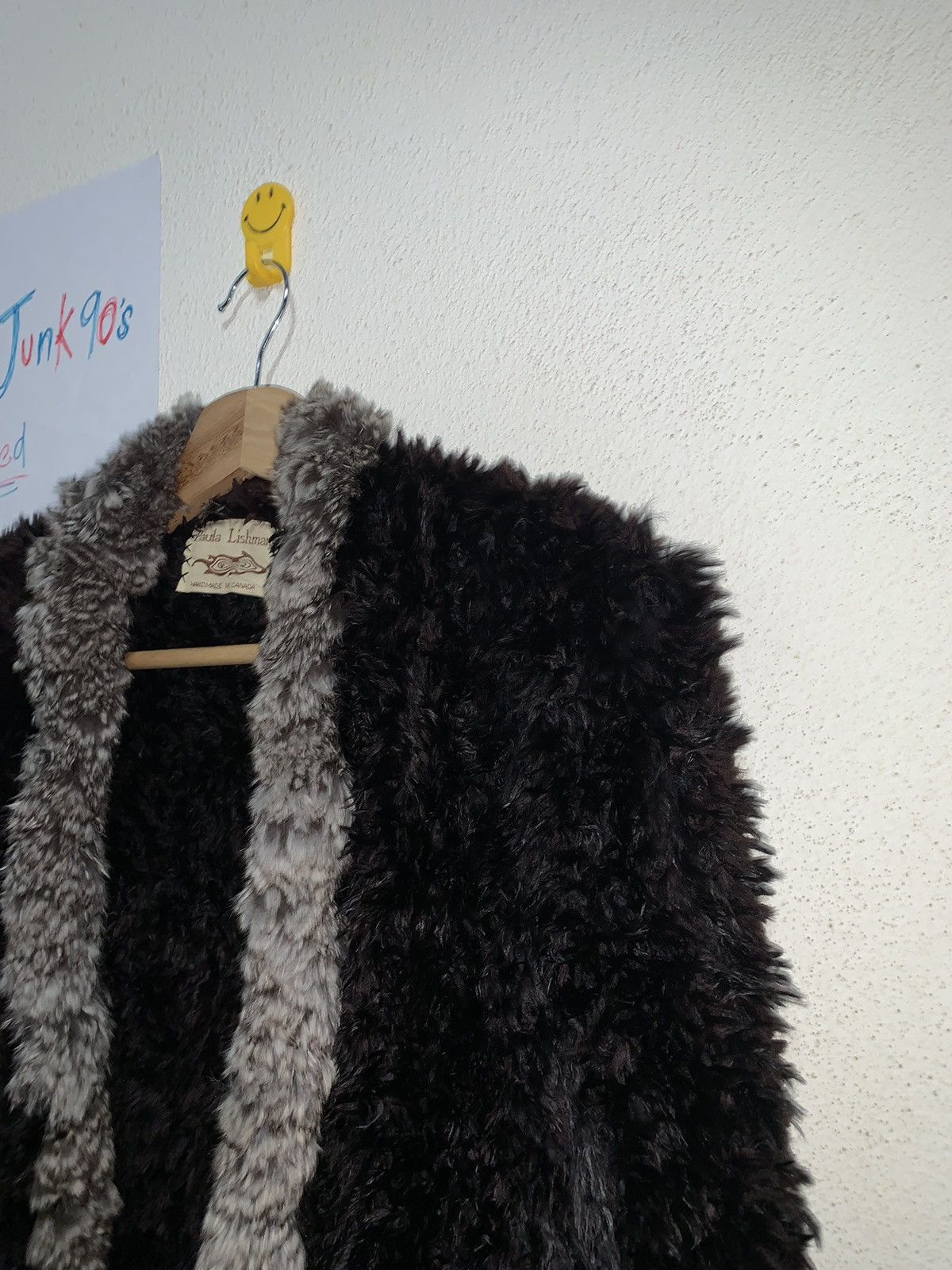 Vintage Paula Lishman Beaver Fur hand knitted coat Size L / US 10 / IT 46 - 8 Thumbnail