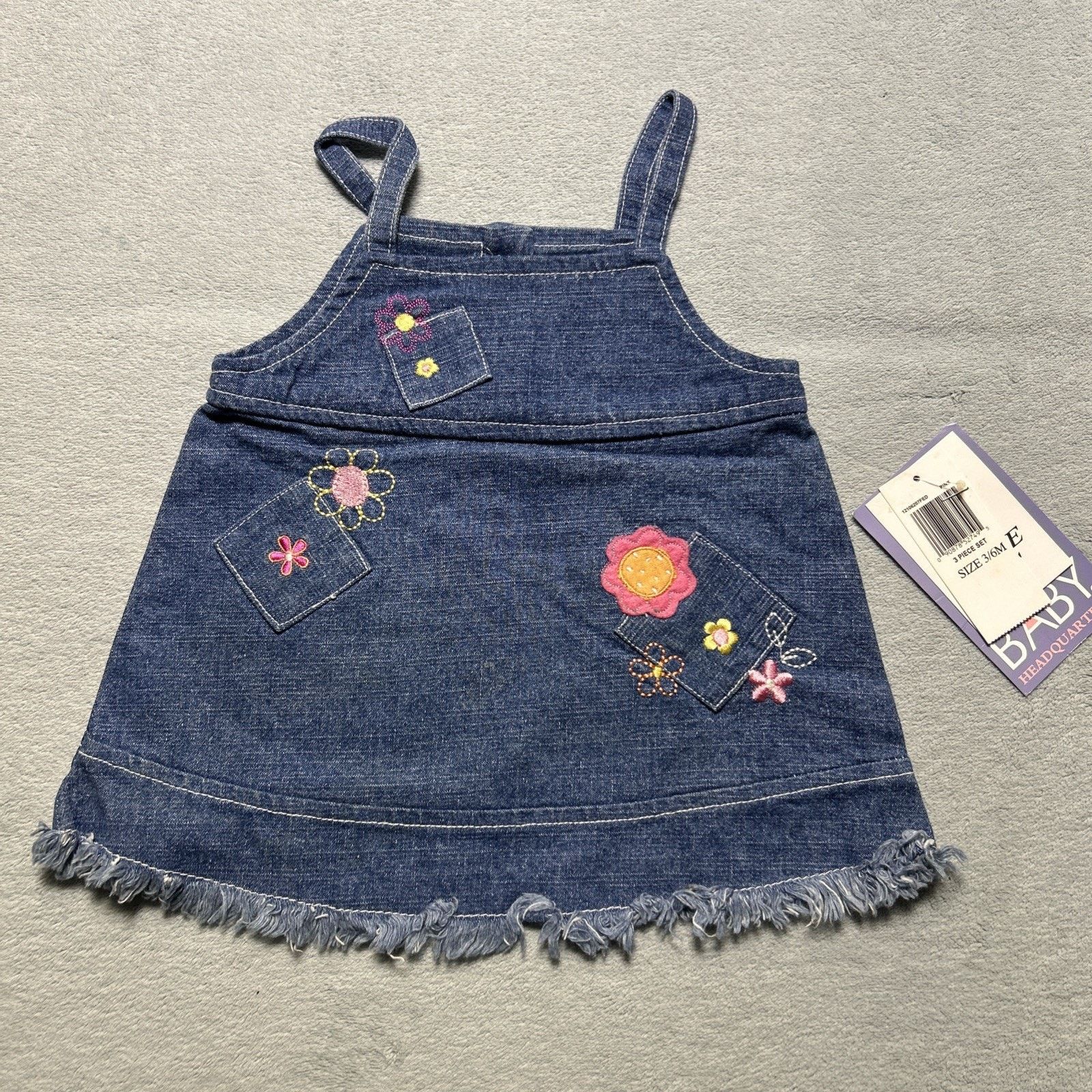 Disney Vintage 90s Deadstock Overalls Skort Toddler 3m 6m Floral Size XXS / US 00 / IT 34 - 1 Thumbnail