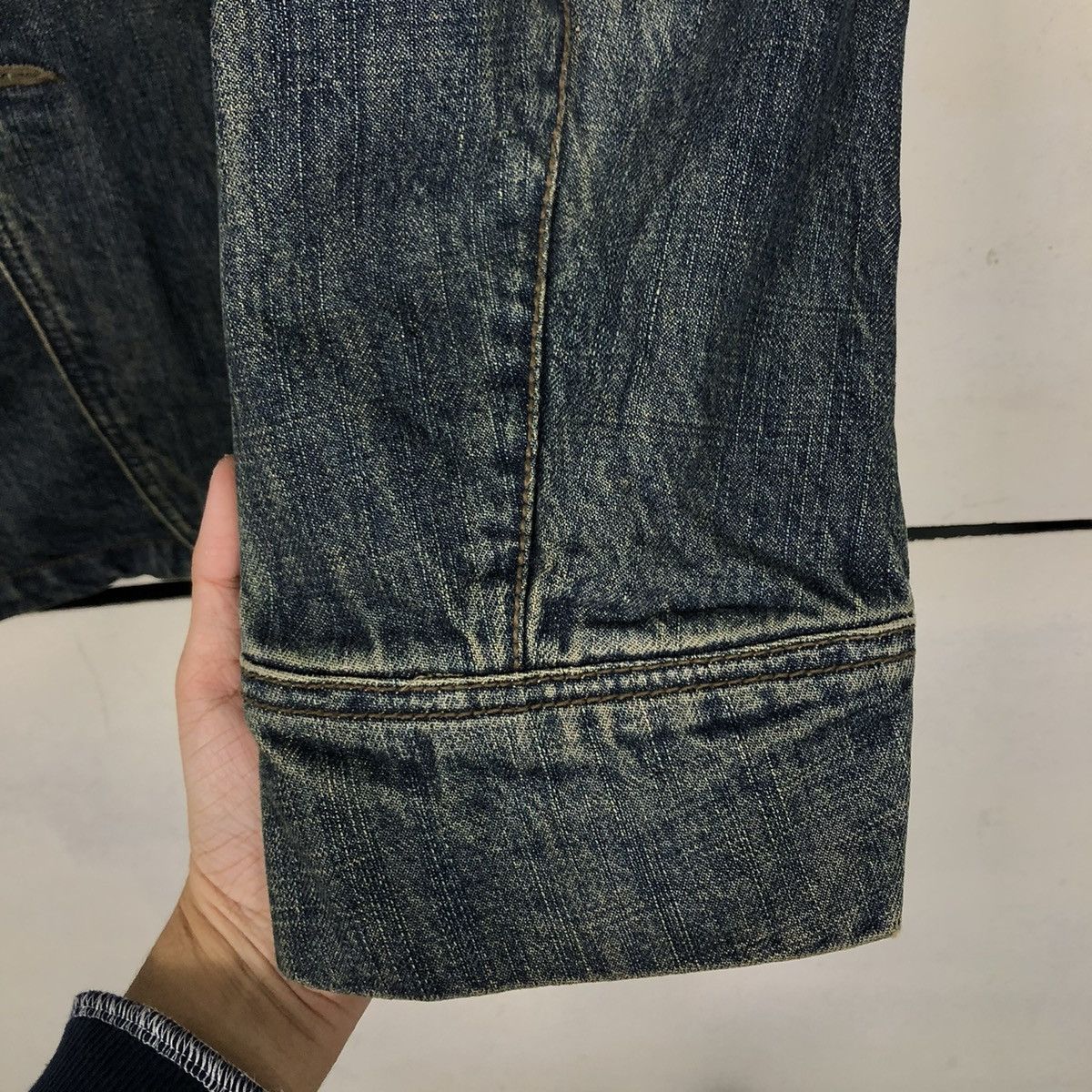 PPFM 🔥VINTAGE DENIM BIKER JACKET PPFM ISSEY MIYAKE Size US L / EU 52-54 / 3 - 17 Thumbnail