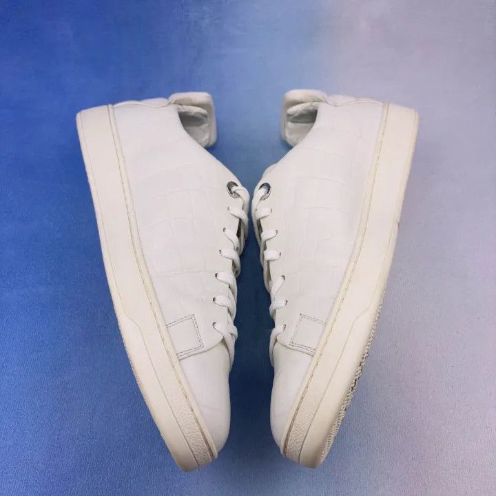 Louis Vuitton Louis Vuitton White Crocodile Skin Casual Sneakers -2508 Size US 8 / EU 41 - 6 Thumbnail