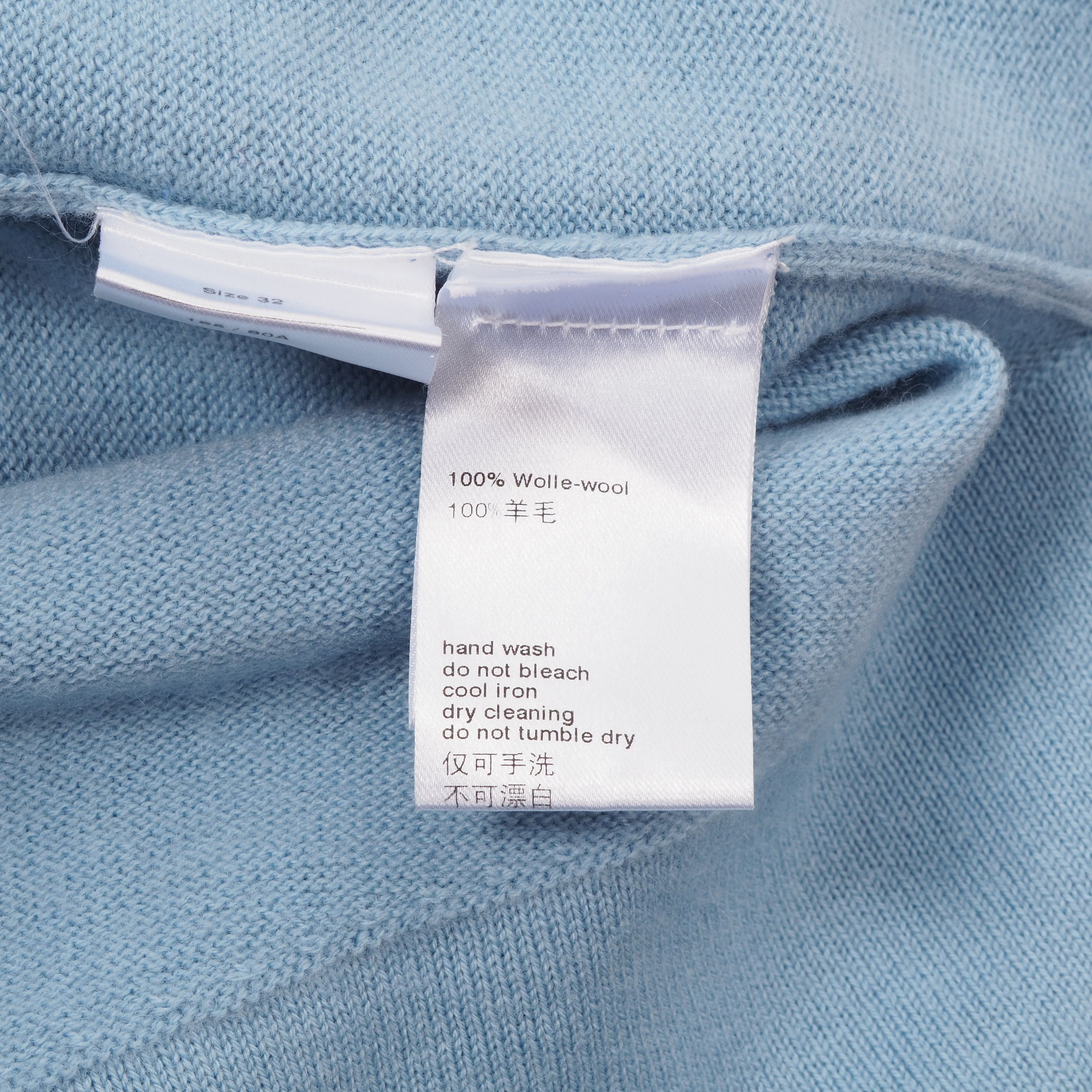 Akris Akris Punto Women's Wool Light Blue Pullover Sweater Size XS / US 0-2 / IT 36-38 - 6 Thumbnail