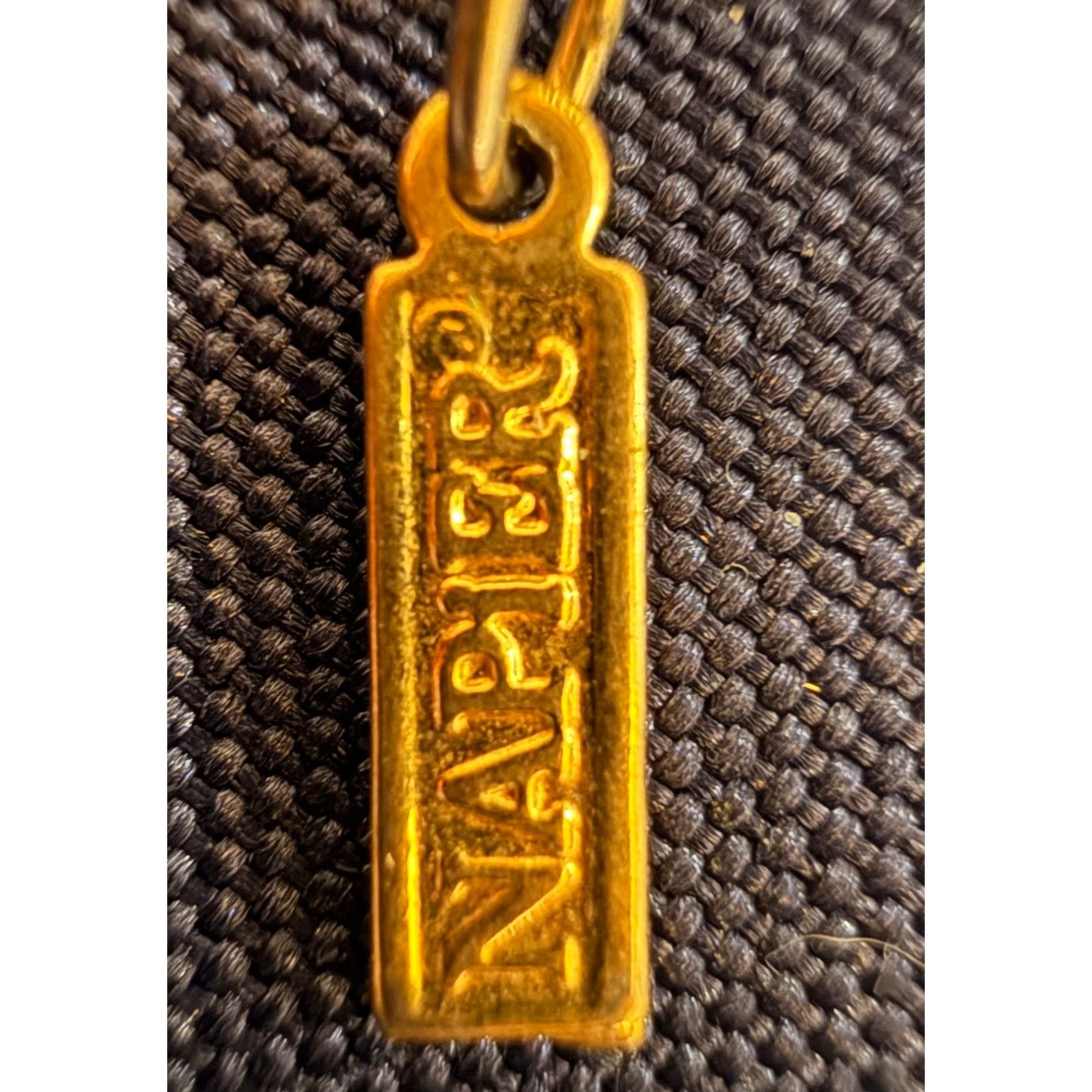 Other Vintage Napier Gold Tone Beaded Necklace 15” Size ONE SIZE - 3 Thumbnail