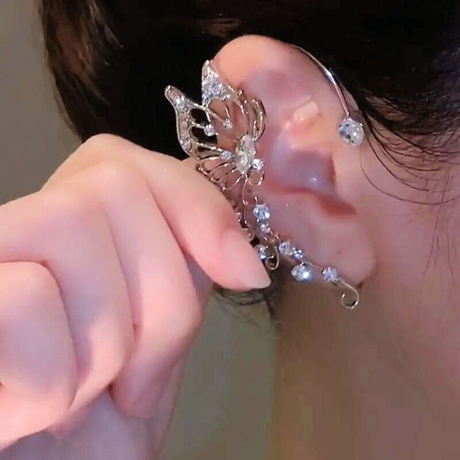 Other Butterfly Earrings • Wrap-Around Over Ear •Zircon •Right Ear Size ONE SIZE - 5 Thumbnail