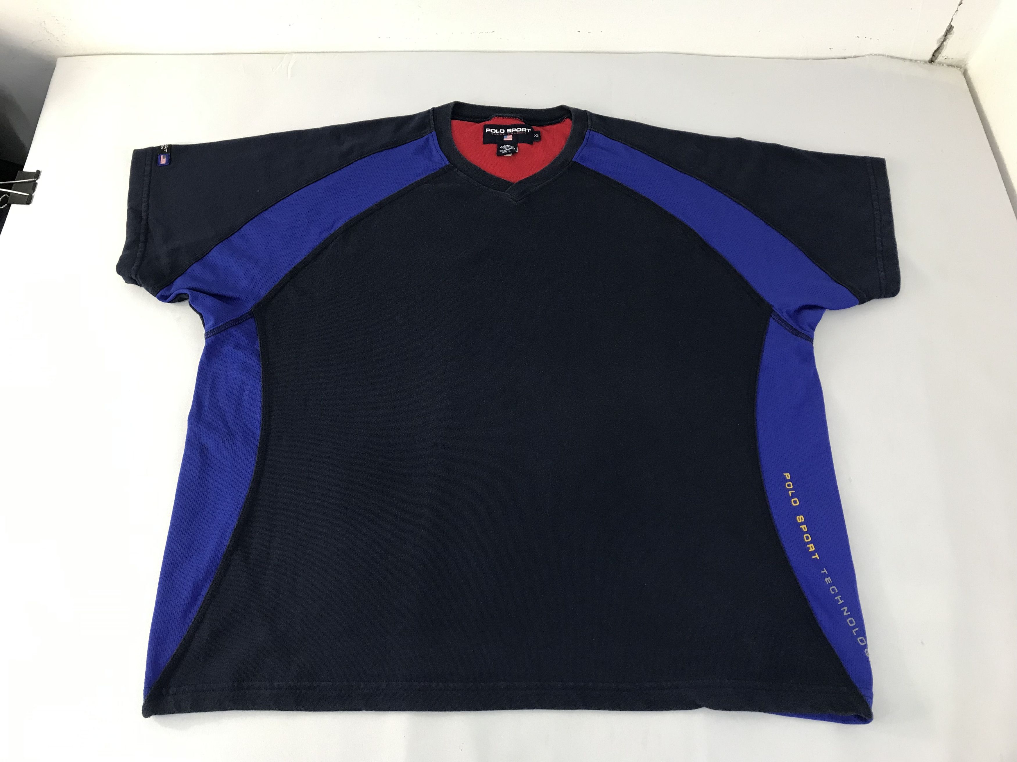 Polo Ralph Lauren 90s Polo Sport Ralph Lauren V Neck Printed Tee Size US XL / EU 56 / 4 - 3 Thumbnail