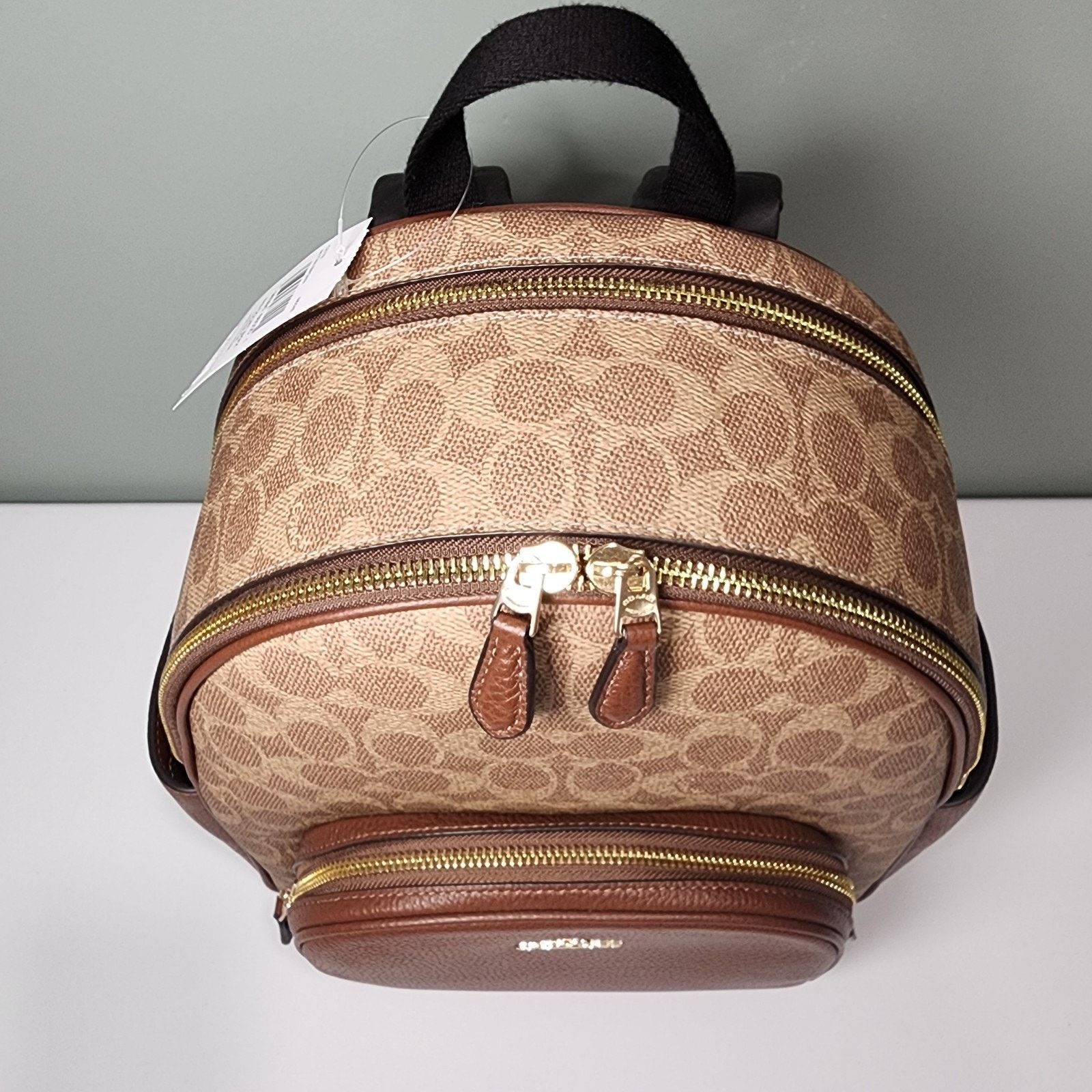 Coach NWT Coach CZ176 Court Backpack Gold Tan Brown Size ONE SIZE - 4 Thumbnail