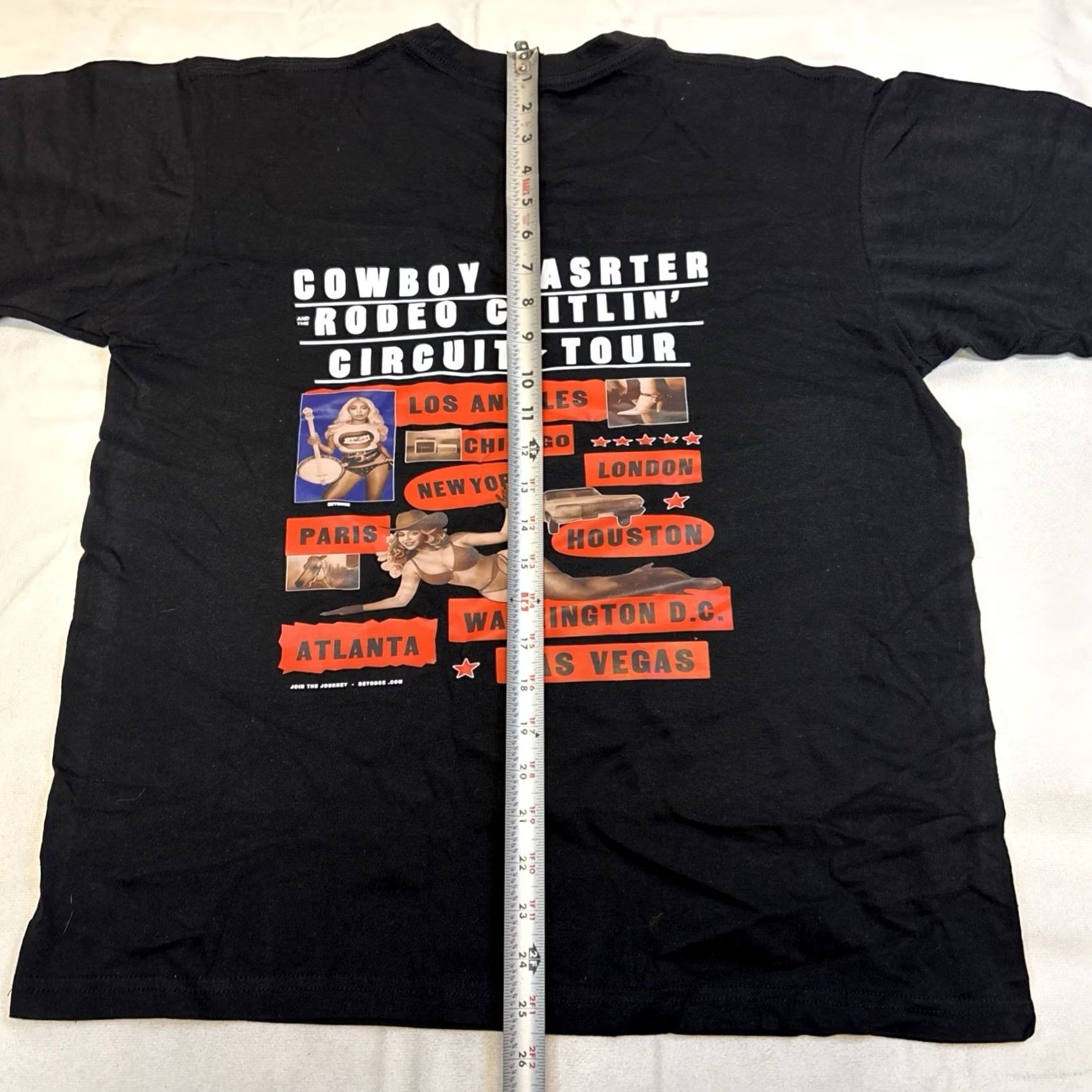 Vintage Beyonce Cowboy Carter And The Rodeo Chitlin 25' Tour Tee Unisex XL Black Shirt Mens XL Beyoncé Cowboy Carter 25' Tour Tee Black Size US XL / EU 56 / 4 - 7 Thumbnail
