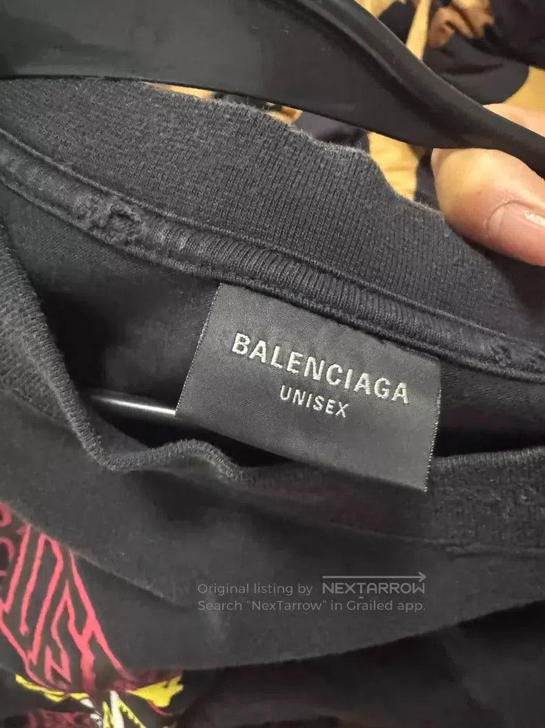 Balenciaga Balenciaga Logo Letter Pattern Printed Round Neck Short Sl Size US M / EU 48-50 / 2 - 3 Thumbnail