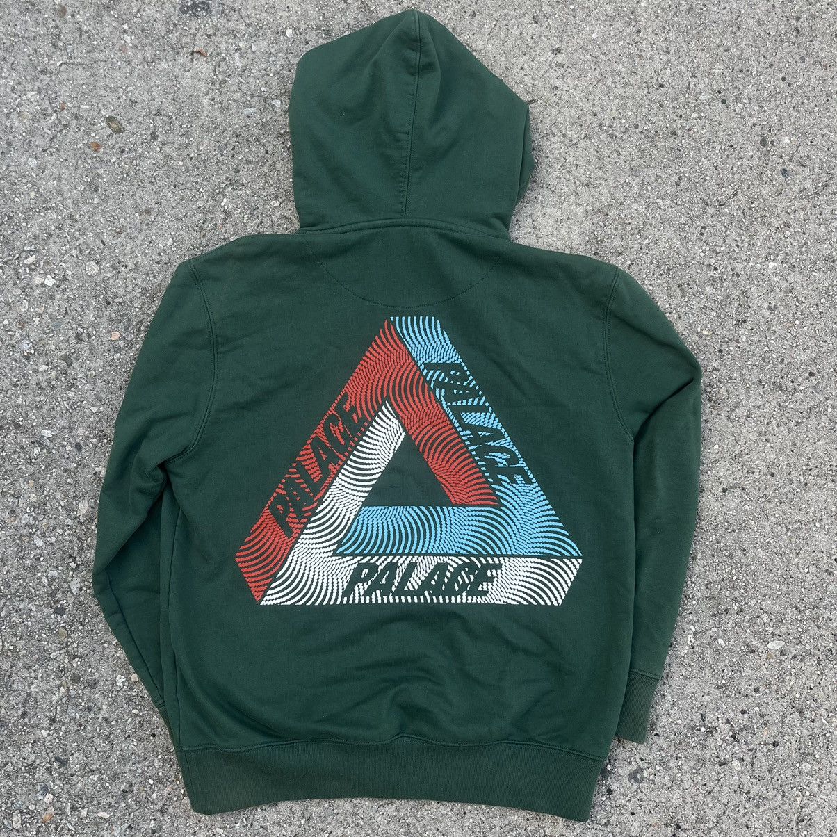 image of Palace Tri Ferg Swirl Hoodie Green Size Small, Men's