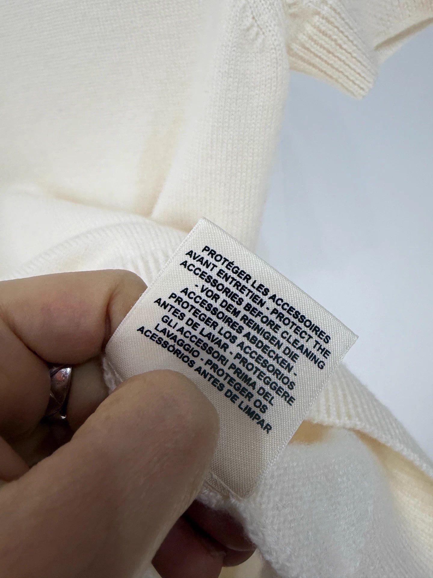 Hermes Hermes Studded Cream Knit Top 36 Size XS / US 0-2 / IT 36-38 - 4 Thumbnail