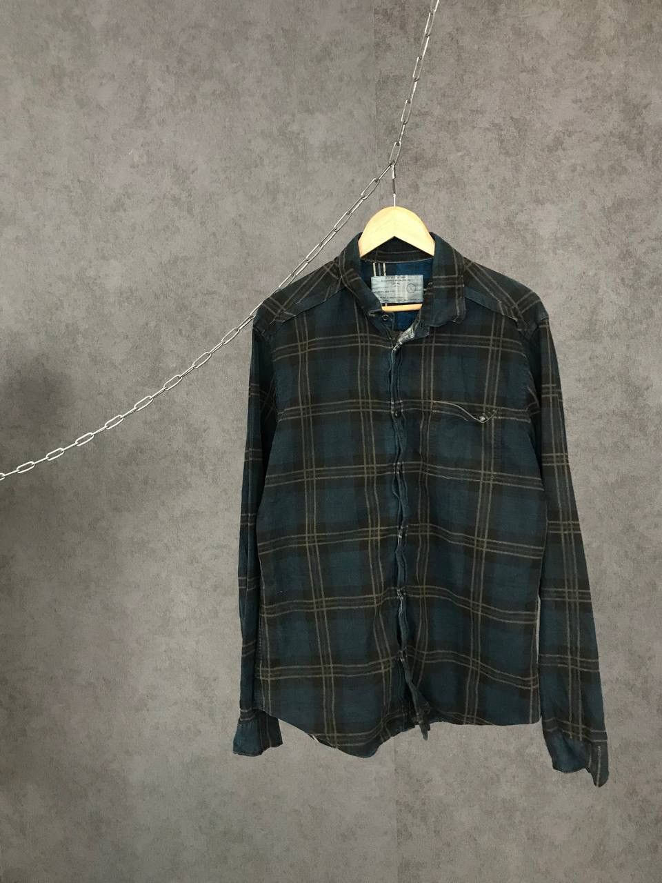 Allsaints Allsaints vintage luxury designer flannel shirt Size US L / EU 52-54 / 3 - 1 Thumbnail
