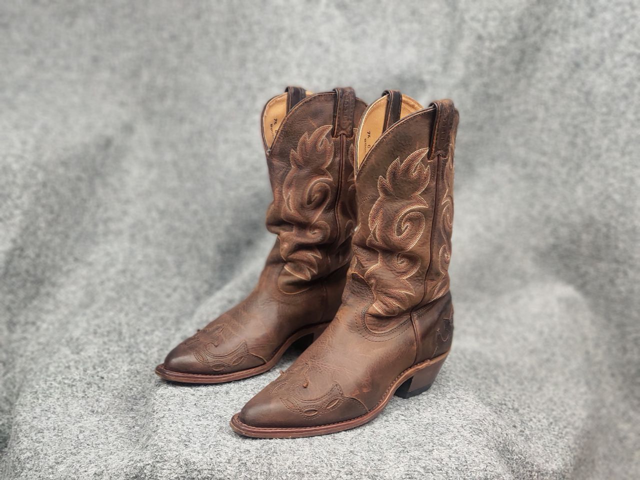 Boulet Vintage Boulet Canada Made Brown Western Cowboy W Boots Size US 7.5 / IT 37.5 - 9 Thumbnail