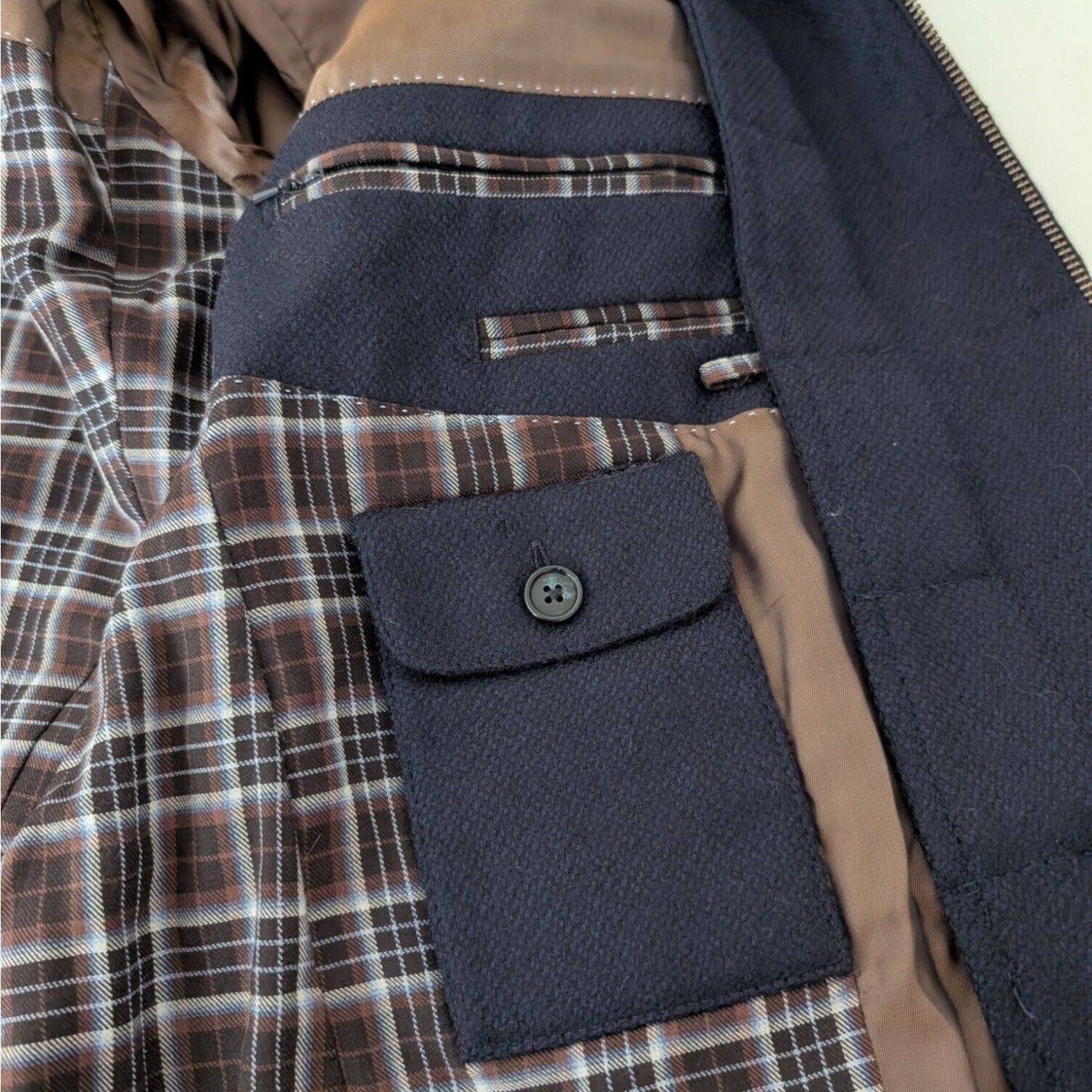 Designer Kroon Wool Cashmere Ritchie Hybrid Jacket Mens Size 44 Blue Size US M / EU 48-50 / 2 - 12 Thumbnail