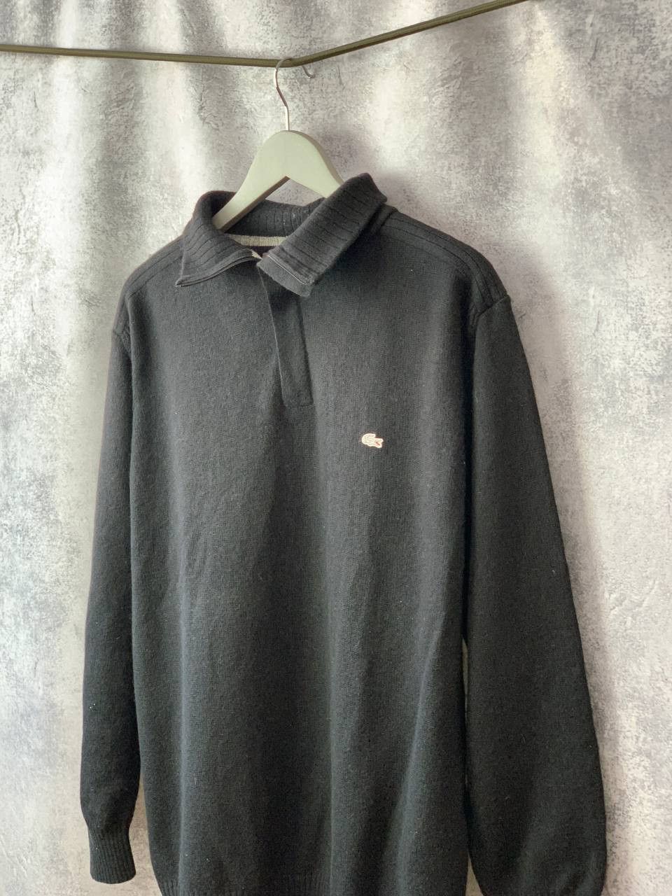 Lacoste × Vintage Lacoste Silver Label 1/4 Zip Wool Sweater Devanlay Vintage Size US XXL / EU 58 / 5 - 2 Thumbnail