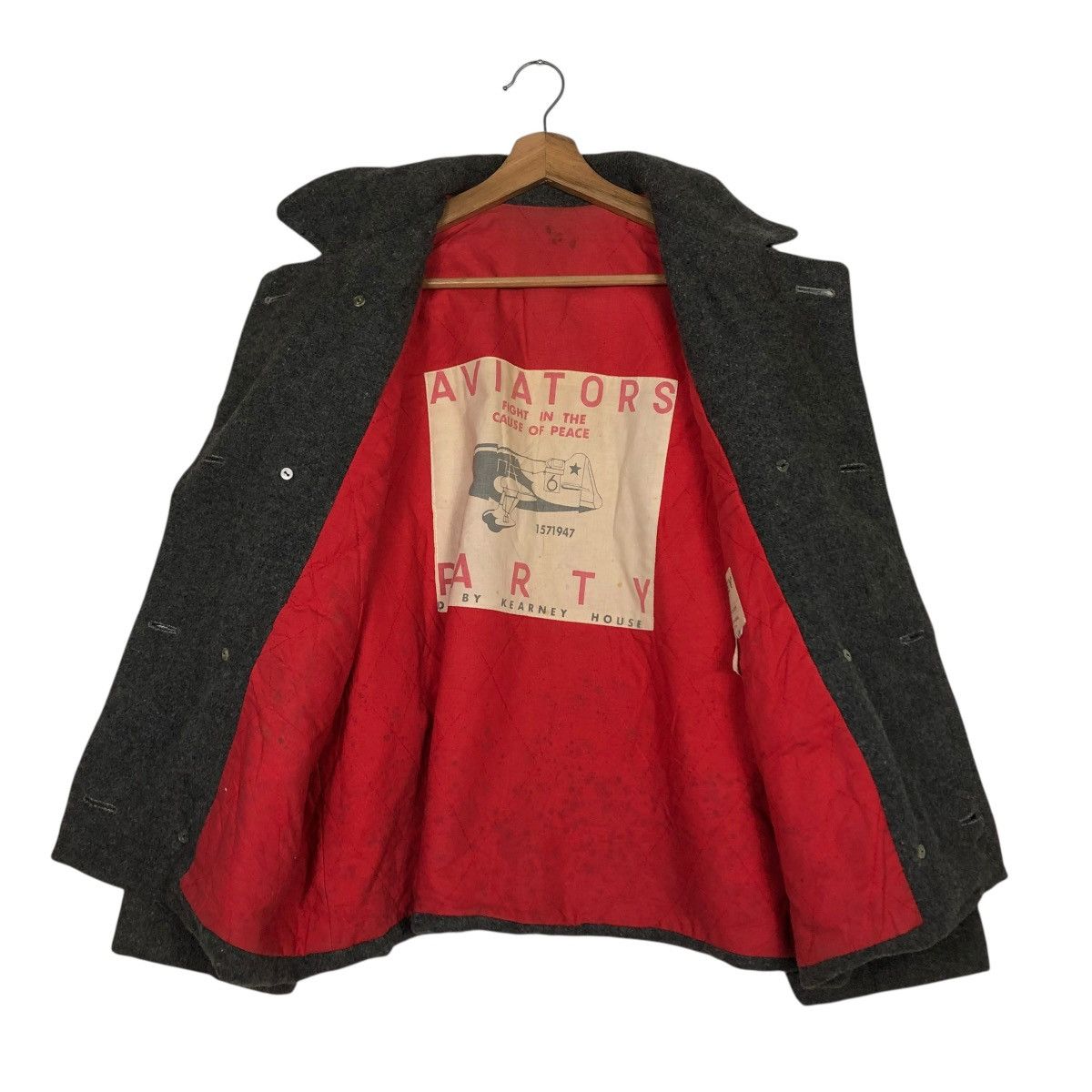 Hysteric Glamour 🔥VINTAGE WOOL BOMBER JACKET KEARNEY HOUSE FULLPATCH BIG LOGO Size US M / EU 48-50 / 2 - 15 Thumbnail