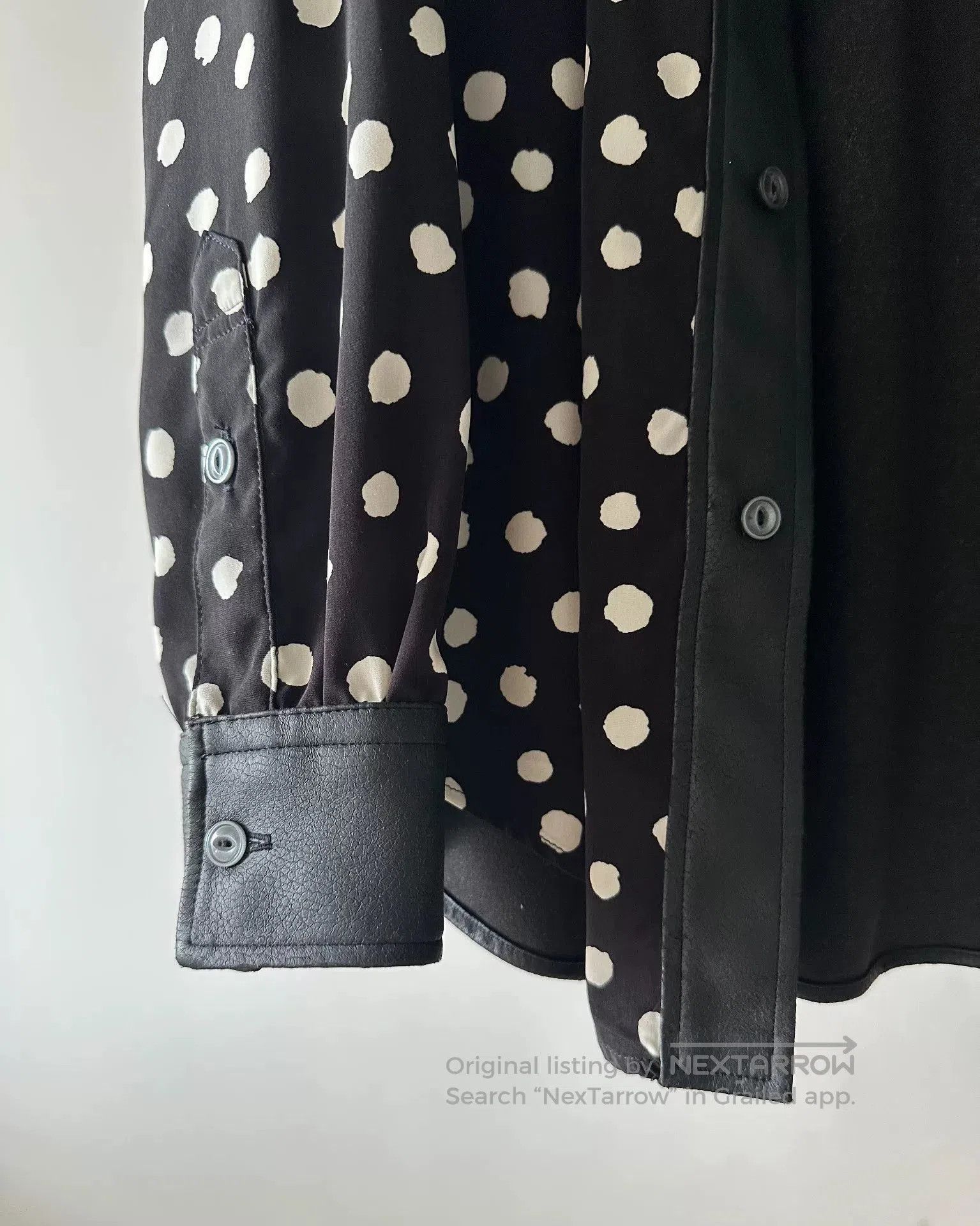 Japanese Brand Jury Black Polka Dot Shirt. Size US L / EU 52-54 / 3 - 5 Thumbnail