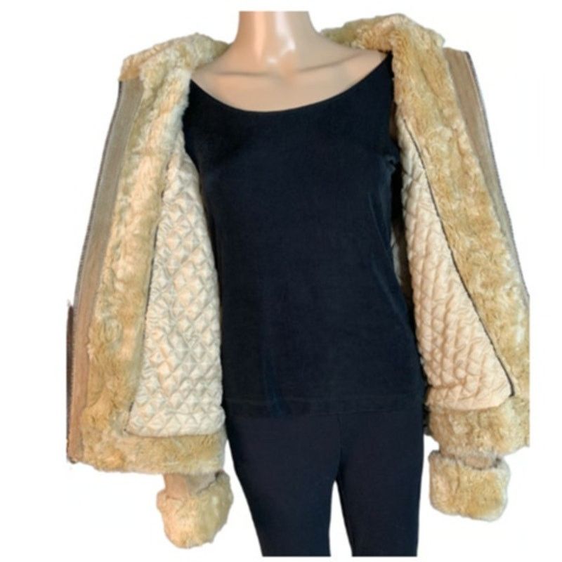 Wilsons Leather Wilsons Leather Womens Large Suede Trimmed Penny Lane Jacket Size L / US 10 / IT 46 - 8 Thumbnail