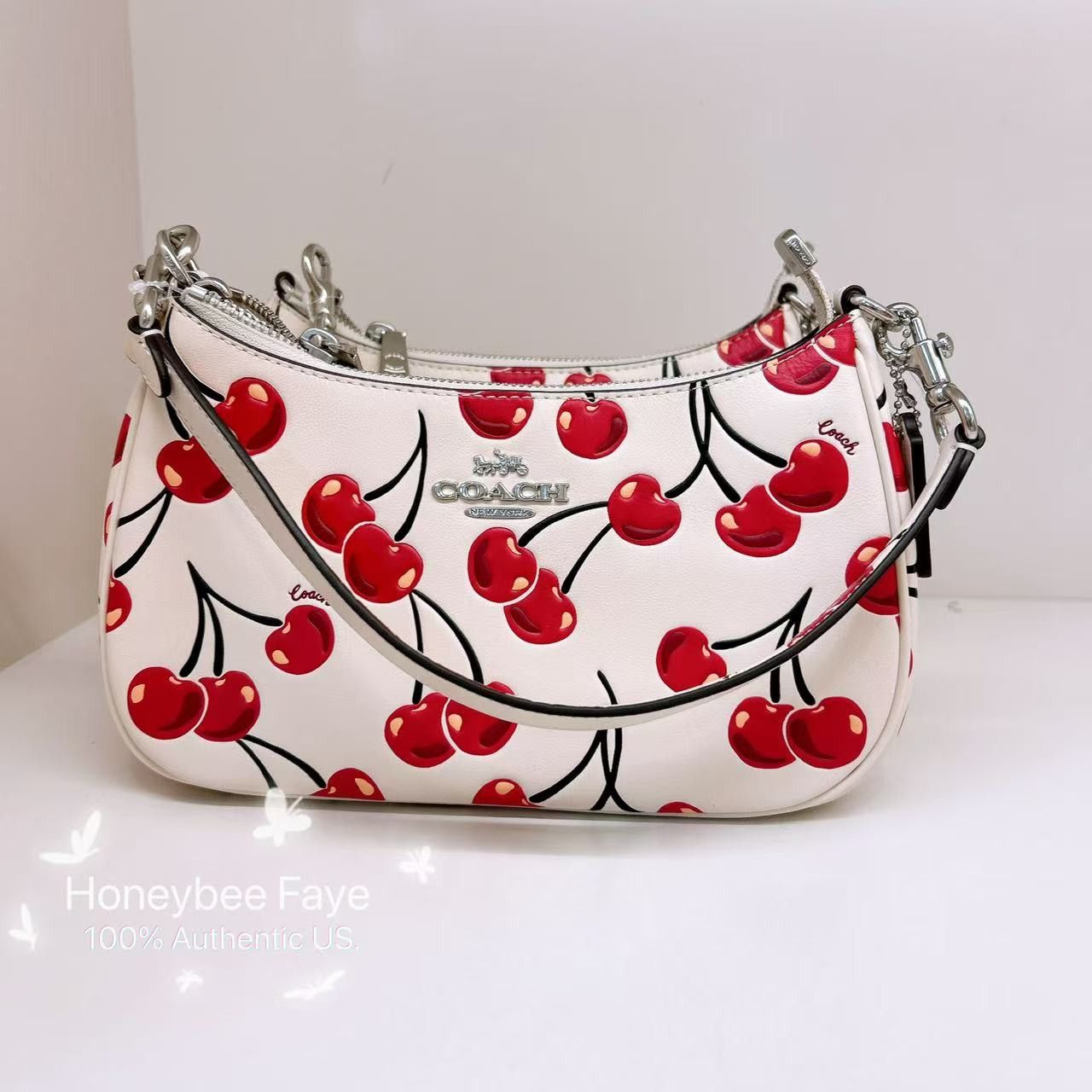 Coach Teri Shoulder Bag With Cherry Print CZ774 Size ONE SIZE - 3 Thumbnail