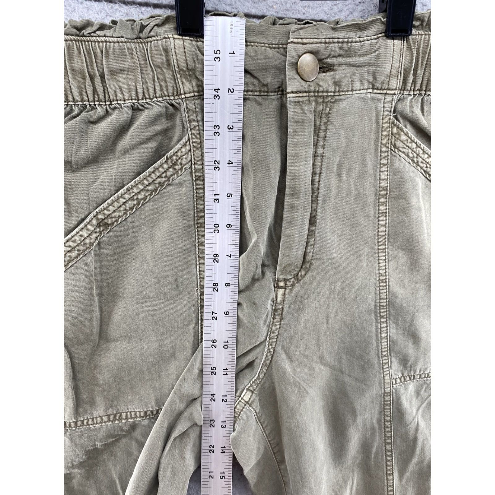 Old Navy Old Navy Pants Tall Small Green Cotton Rayon Elastic Waist Chino Casual Women's Tapered 2PILnA Size 28" / US 6 / IT 42 - 7 Thumbnail