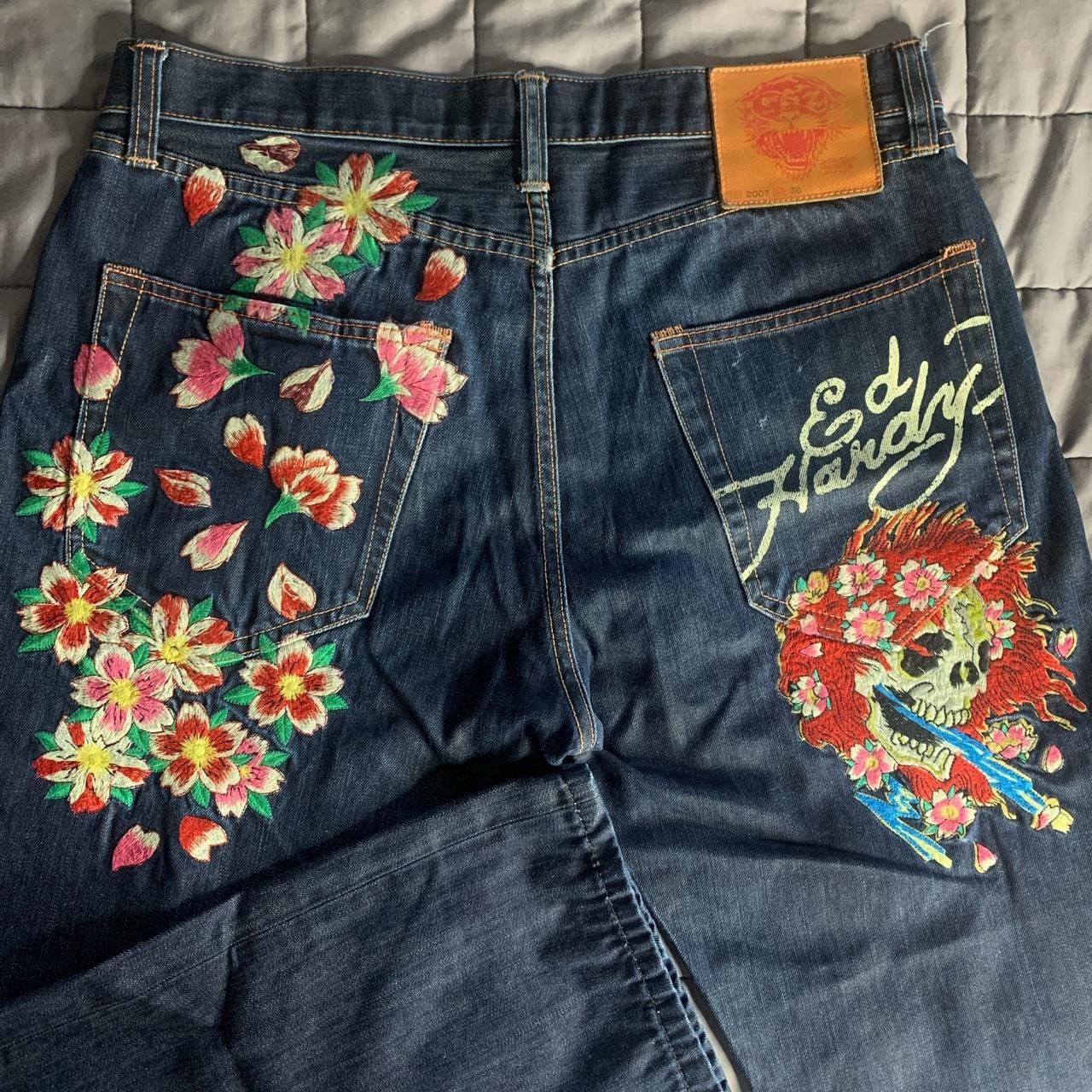 Ed Hardy × Vintage Ed Hardy Jeans/ Waist 33/34 Size US 34 / EU 50 - 1 Thumbnail
