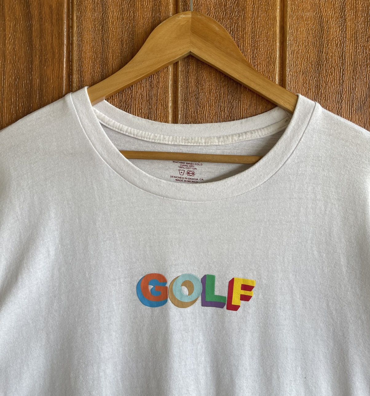 Trashed🔥Golf Wang🔥Multi Color 3D Logo Tee Cream