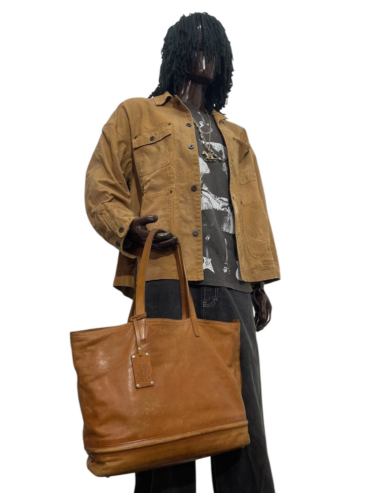 Genuine Leather Full Leather Patina Zeha Tote Shoulder Bag 1🟩7 Size ONE SIZE - 5 Thumbnail