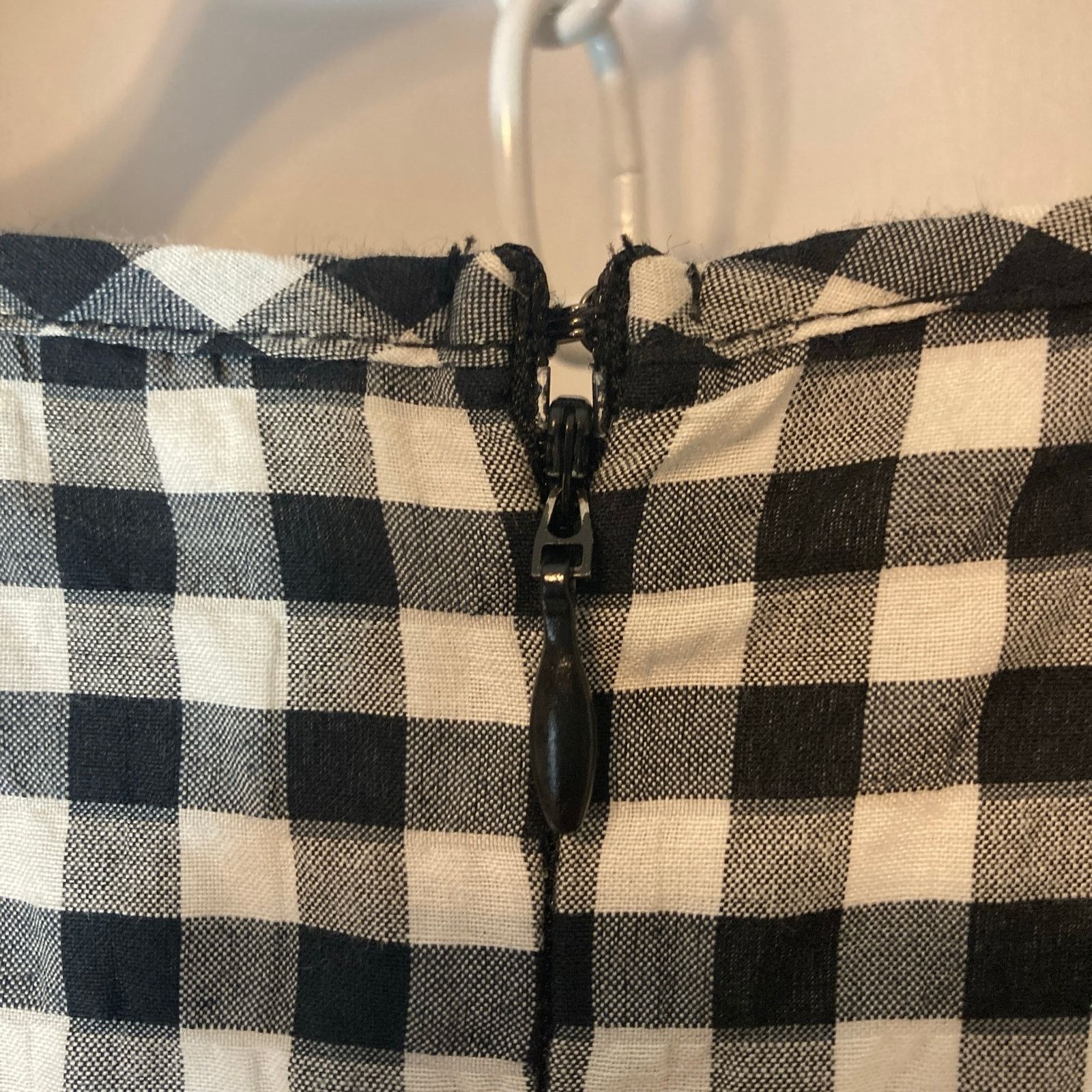 Other Sharagano Gingham Plaid Black White Sheath Fall Dress Size L / US 10 / IT 46 - 8 Thumbnail