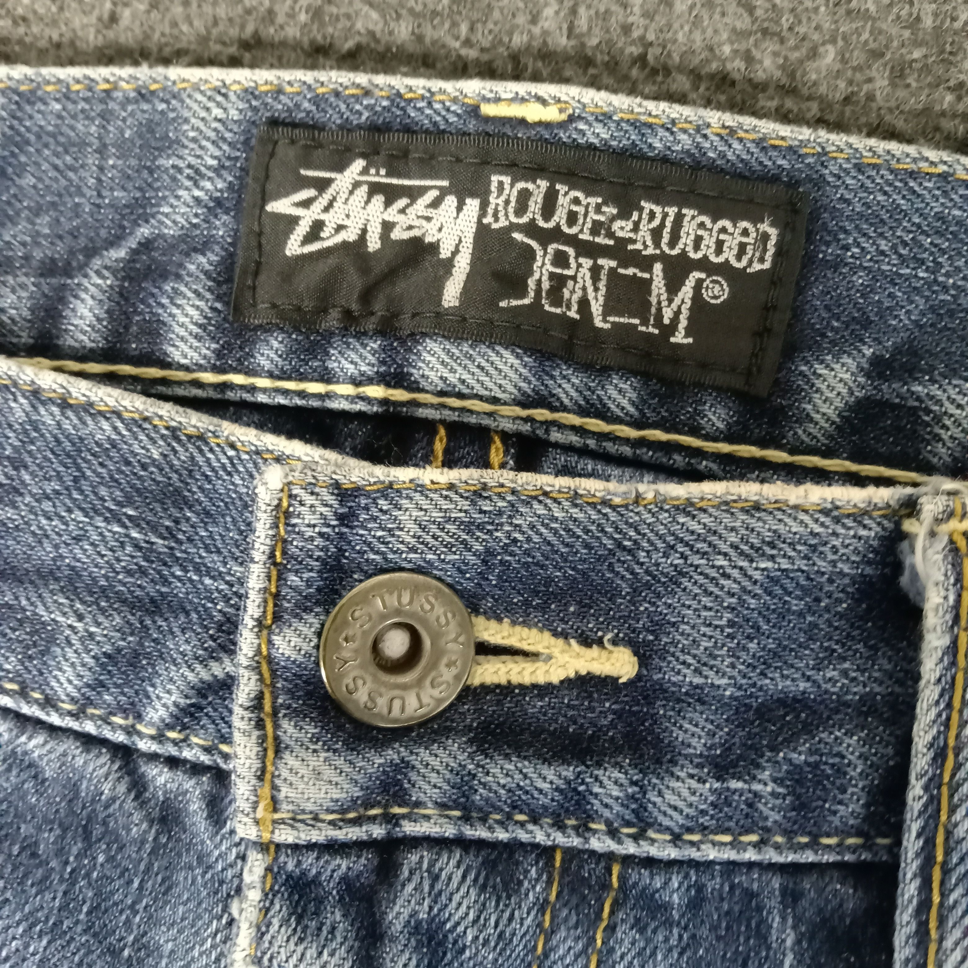 Stussy × Vintage Stussy American Streetwear Style Distressed Jeans Size US 34 / EU 50 - 7 Thumbnail