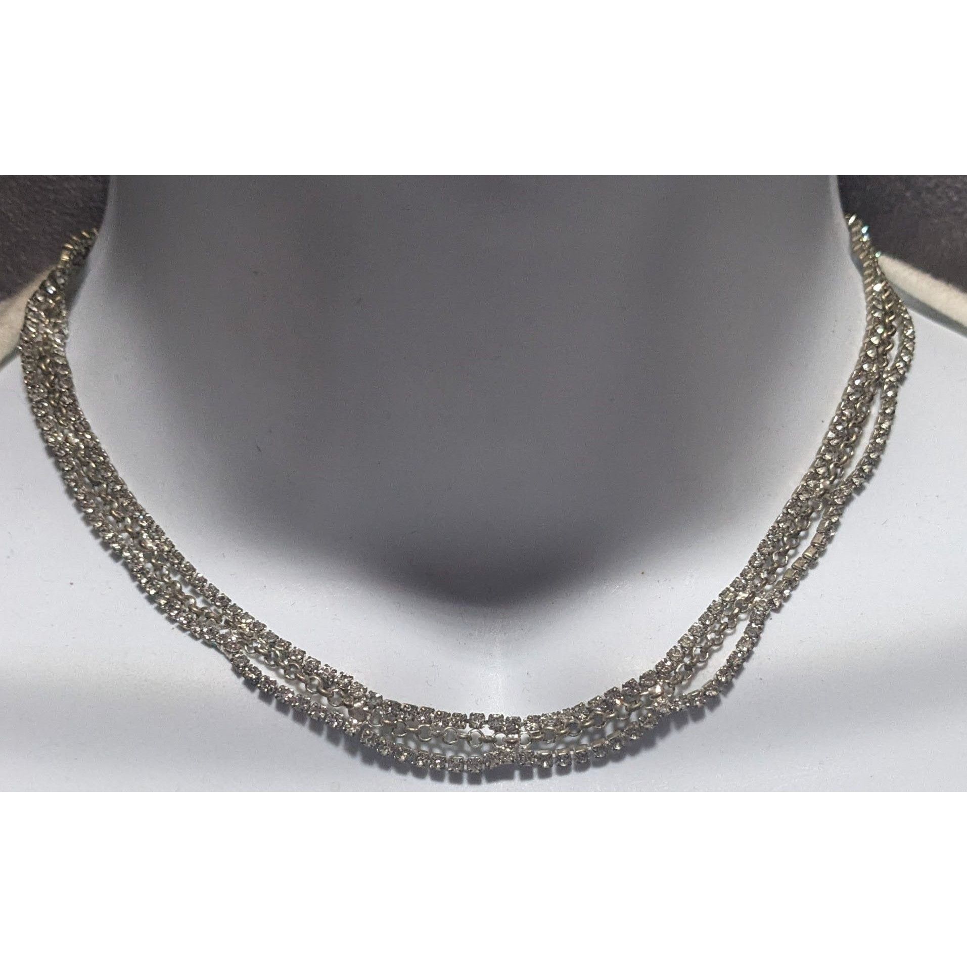 Other Claire's Silver Multilayer Rhinestone Necklace Size ONE SIZE - 4 Thumbnail