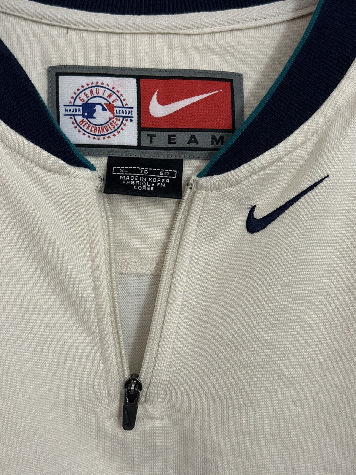 MLB × Nike × Vintage Vintage Y2K Nike Team Seattle Mariners 1/4 Alternate Jersey Size US XL / EU 56 / 4 - 3 Thumbnail