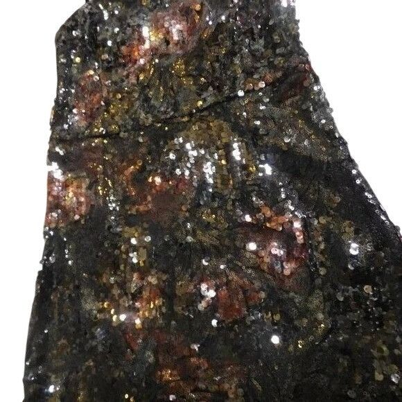 Guess GUESS Salvador Botanical Sequined Dress, Black, Size S Size S / US 4 / IT 40 - 8 Thumbnail