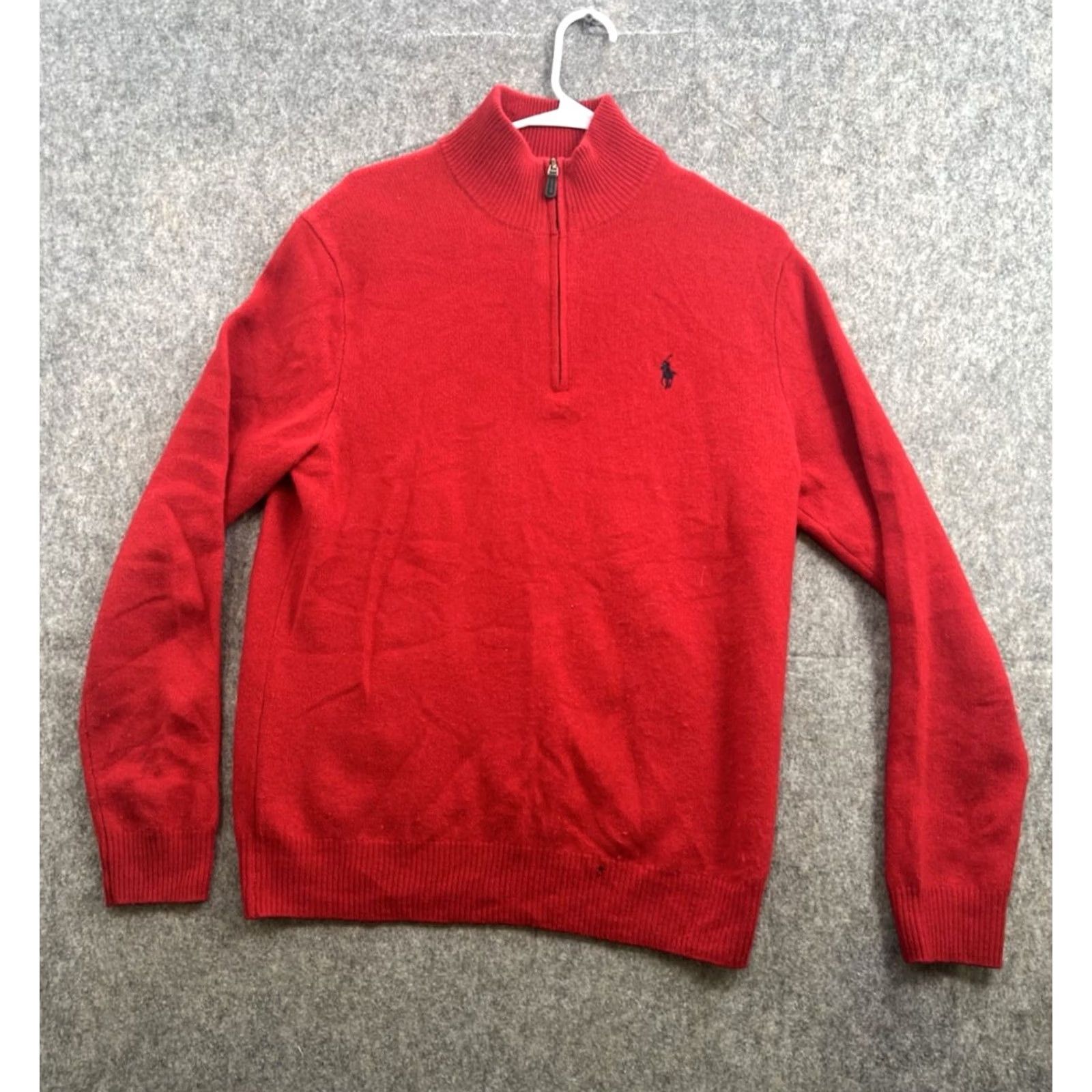 Polo Ralph Lauren Polo Ralph Lauren Sweater Pullover 1/4 Zip M Red Mens Knit Logo Embroidered Mock Neck Casual Christmas Holiday Classic Preppy Size US M / EU 48-50 / 2 - 2 Thumbnail