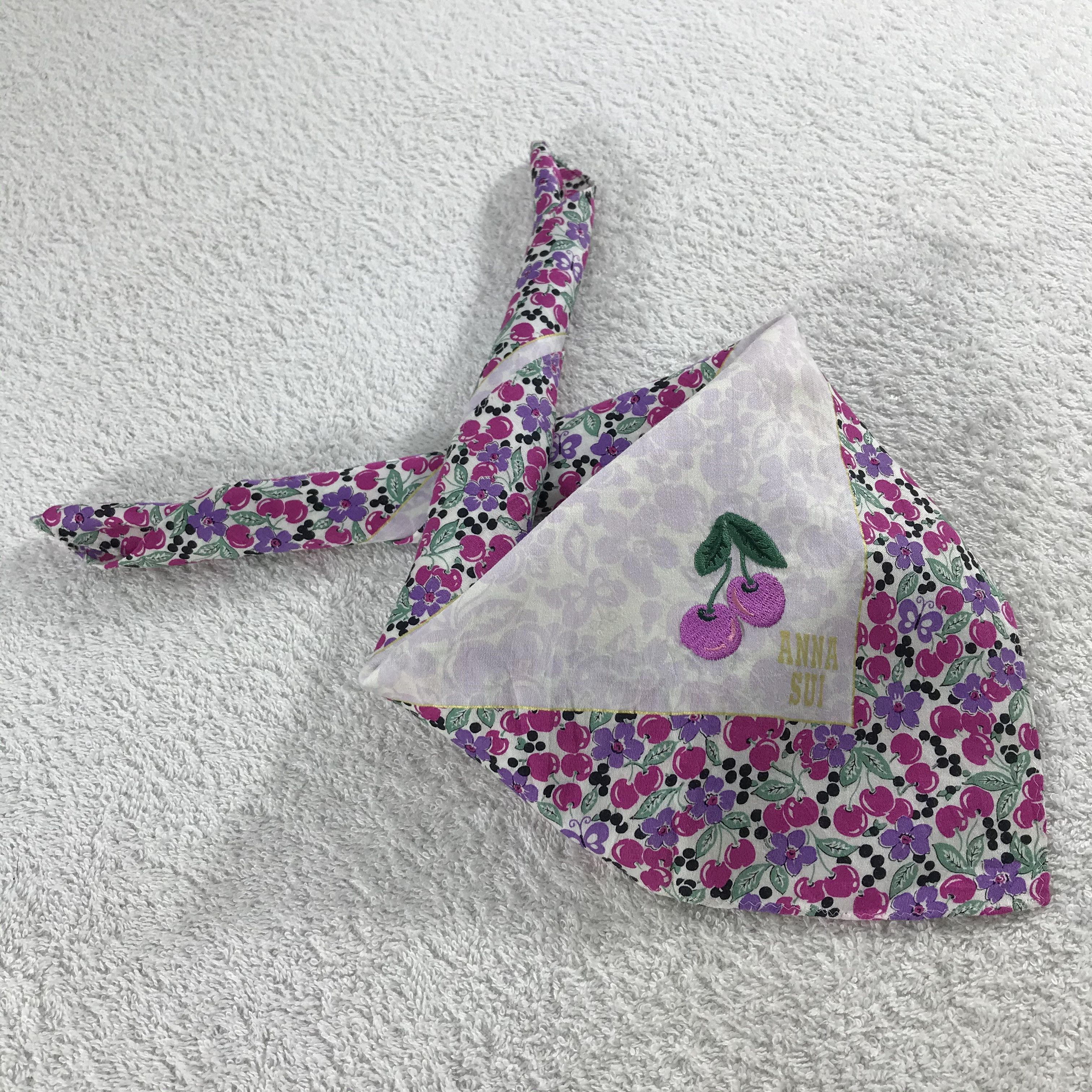 Anna Sui × Vintage Anna Sui Bandana / Handkerchief / Neckerchief - S252 Size ONE SIZE - 4 Thumbnail