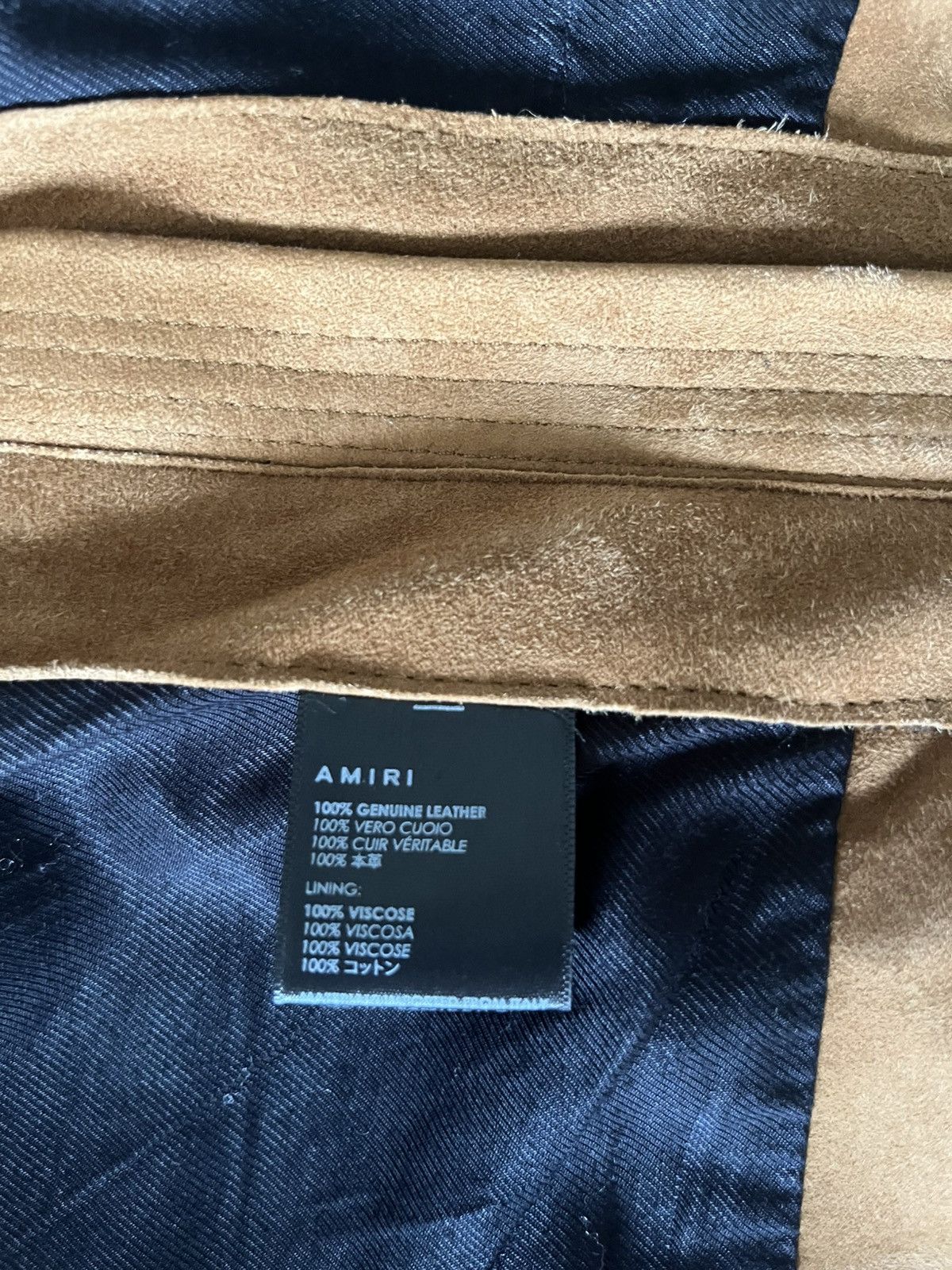 Amiri Amiri Tobacco Biker Jacket Size US L / EU 52-54 / 3 - 5 Thumbnail