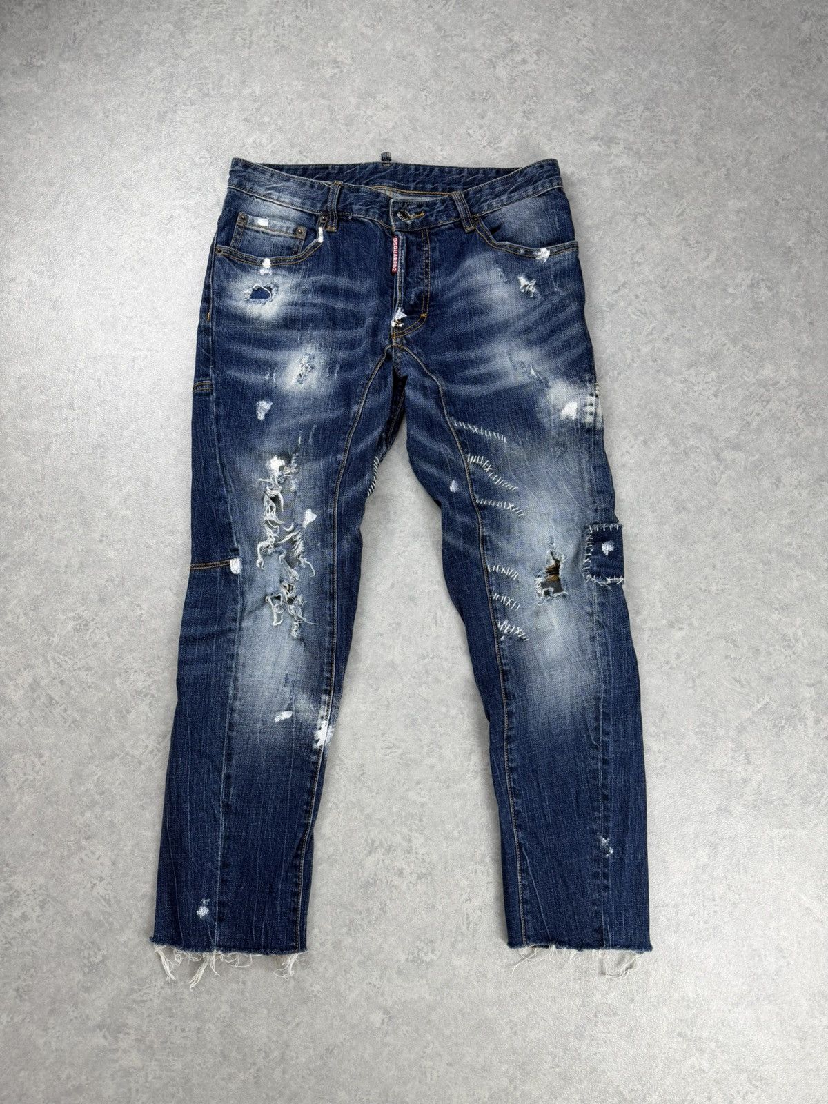 Dsquared2 Dsquared2 Kenny Twist Distressed Jeans Cropped Size 46 Size US 30 / EU 46 - 1 Thumbnail