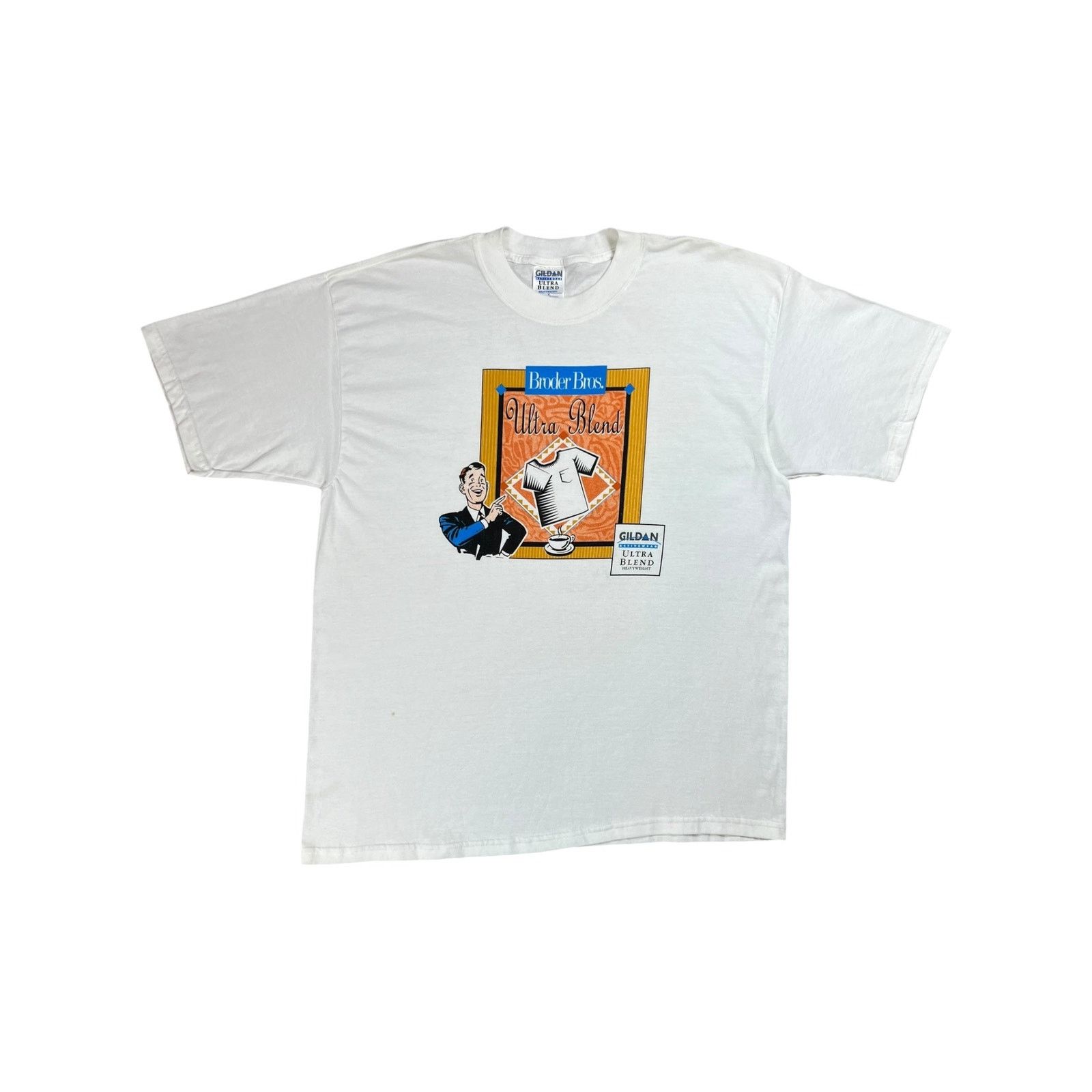 Gildan × Vintage Vintage 90s Gildan Ultra Blend promo shirt shirt tee (XL) Size US XL / EU 56 / 4 - 1 Thumbnail
