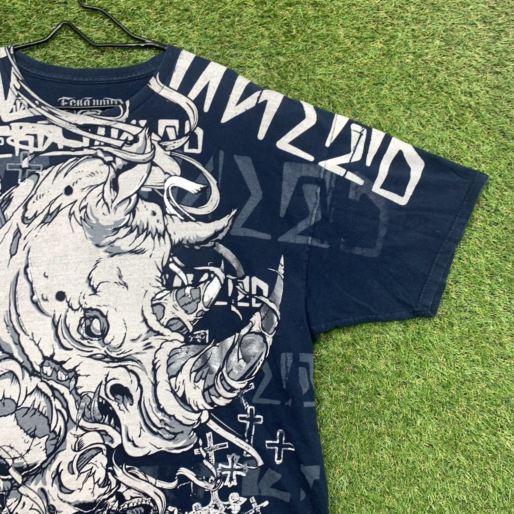 Ecko Unltd. Ecko Unltd. MMA Shirt Mens 2XL Blue Graphic Logo Monogram All Over Printed Tee Shirt Size US XXL / EU 58 / 5 - 3 Thumbnail