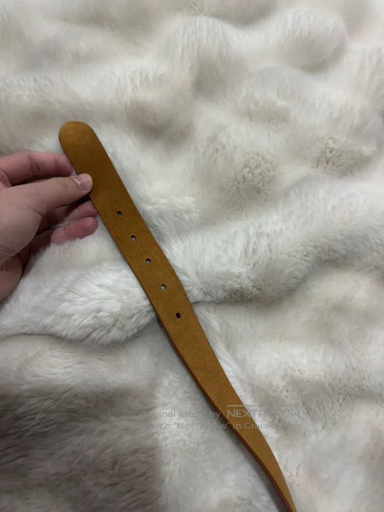 Saint Laurent Paris Saint Laurent Paris size 90 Golden Embossed Logo Belt Size ONE SIZE - 6 Thumbnail