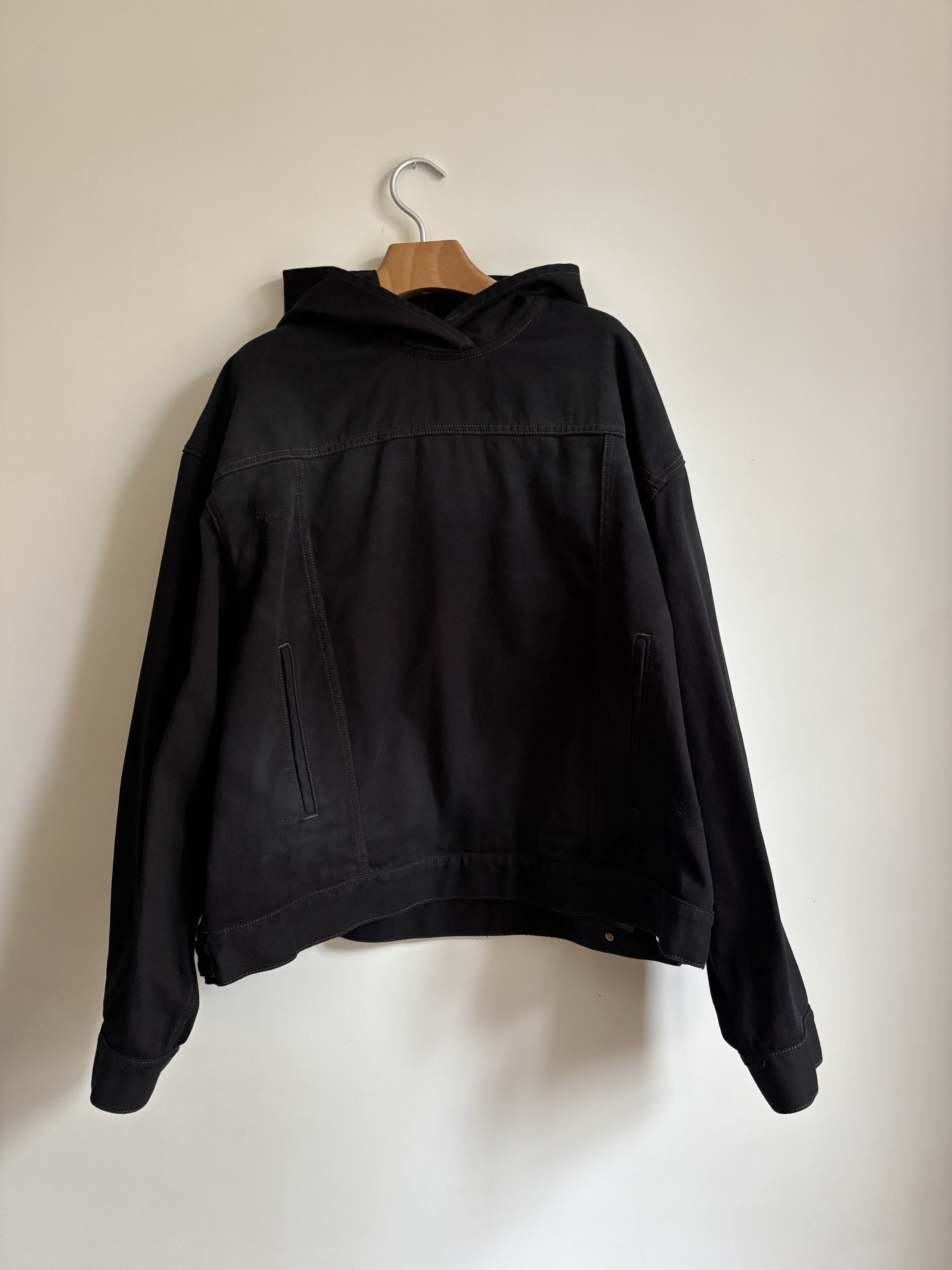 Balenciaga Denim Hoodie Pull-Over Size US S / EU 44-46 / 1 - 1 Thumbnail