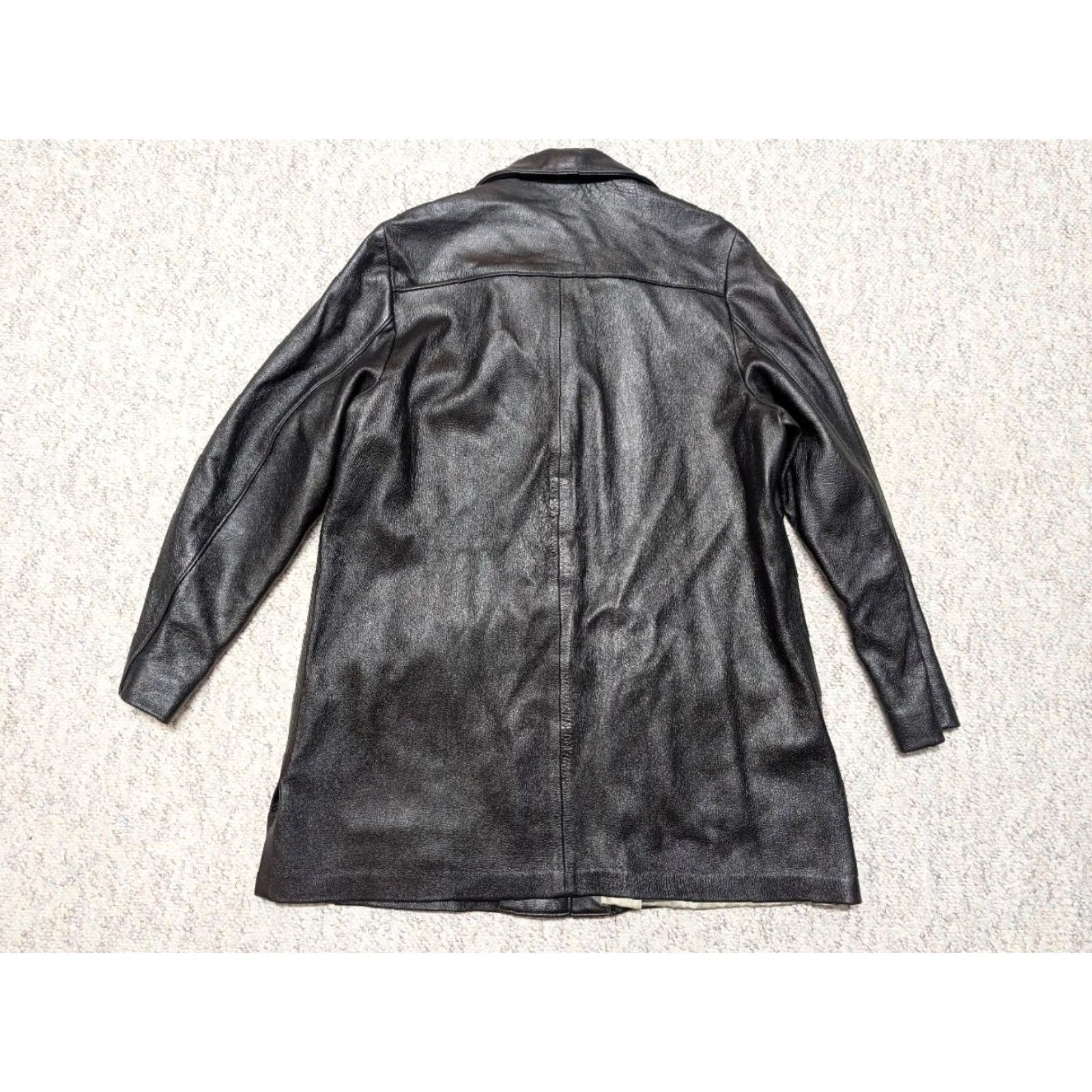 Vintage VINTAGE Deerskin Leather Coat L Black Deerskin Coat Unisex Adults 44 Mens L Western Cowboy 1960s Vintage Size US L / EU 52-54 / 3 - 2 Thumbnail