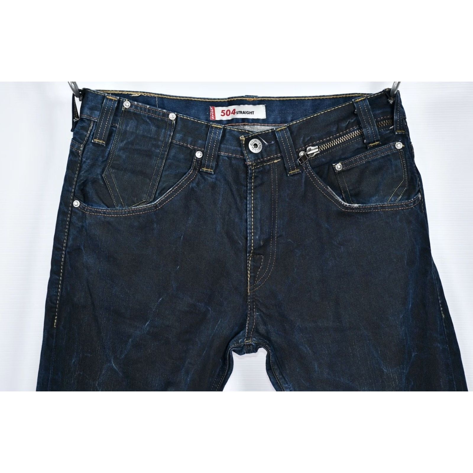 Levi's Levi's 504 Jeans Mens Regular Straight W34 L34 Blue Denim Cotton Size US 34 / EU 50 - 4 Thumbnail