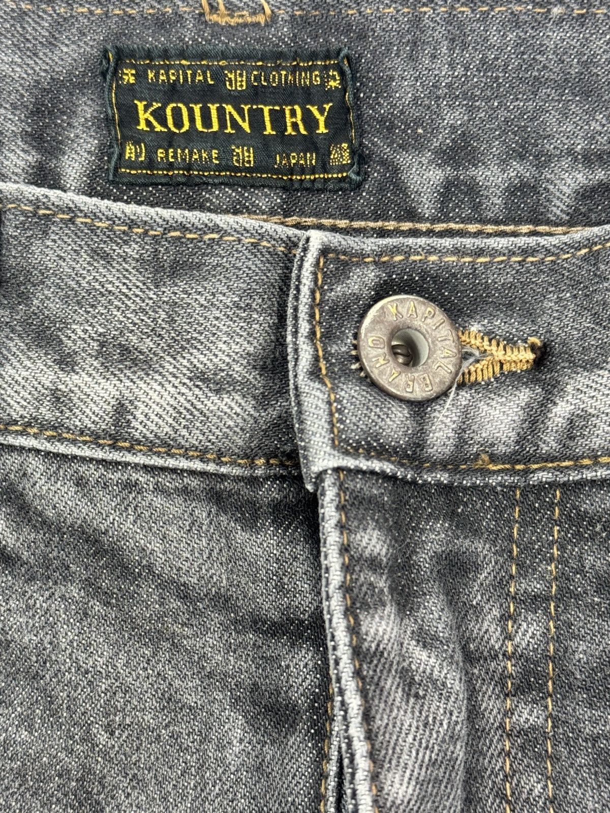 Kapital Bone X-ray embroidered 3 quarter denim shorts Size US 36 / EU 52 - 5 Thumbnail